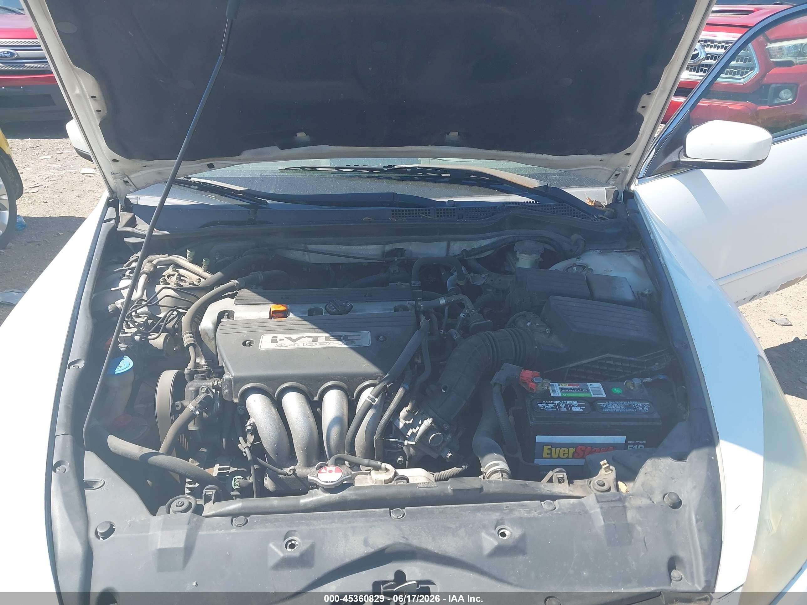 2007 Honda Accord 2.4 Se White vin: 1HGCM56377A017495