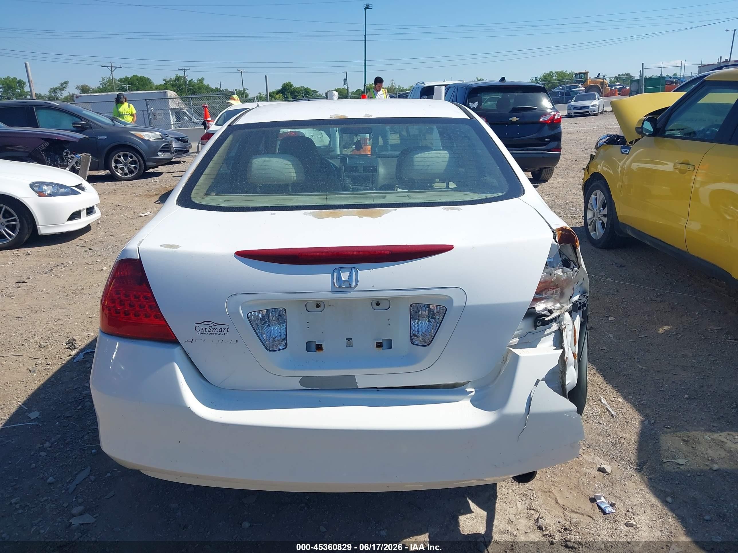 2007 Honda Accord 2.4 Se White vin: 1HGCM56377A017495