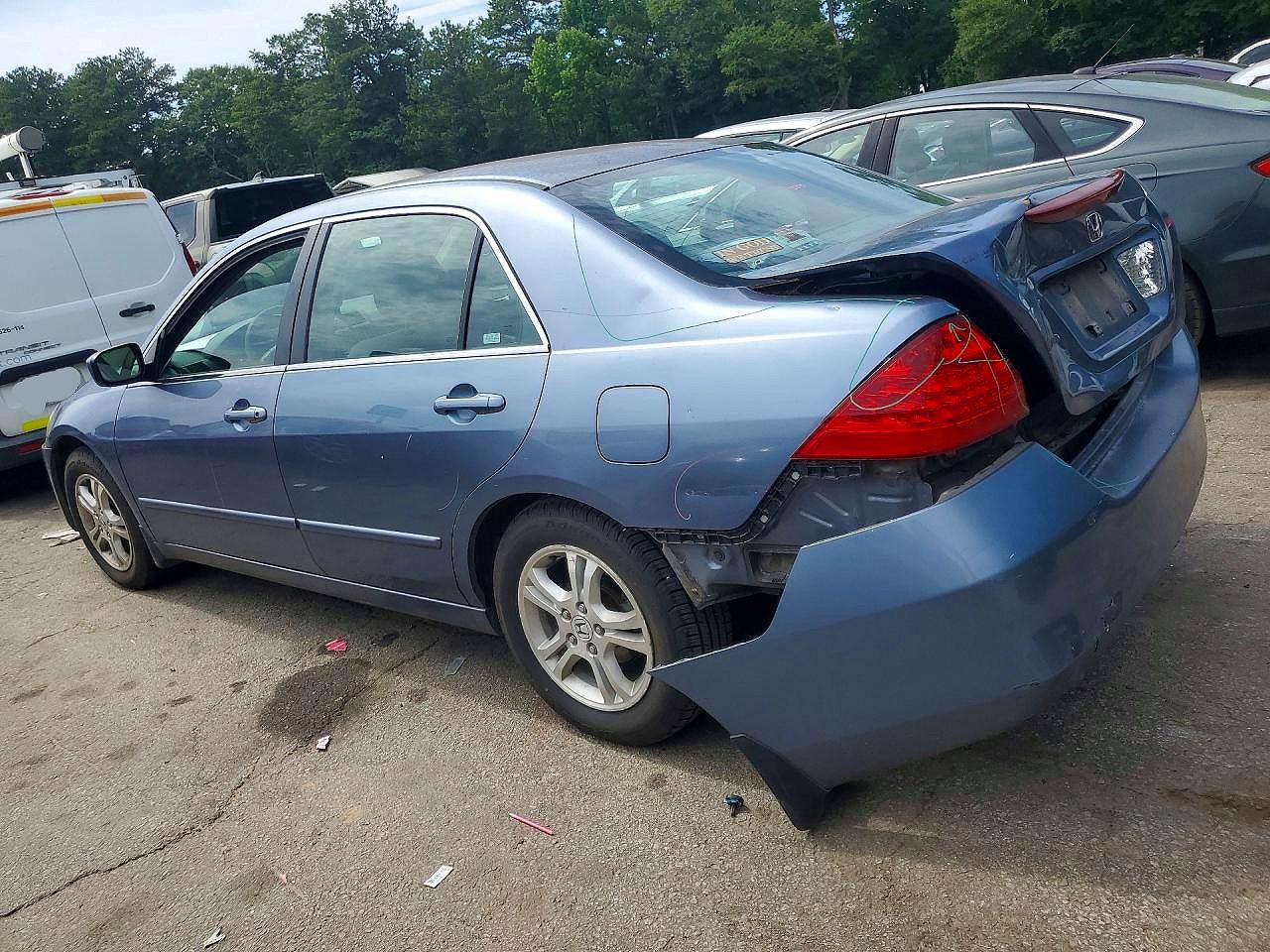 2007 Honda Accord Se Blue vin: 1HGCM56377A084050