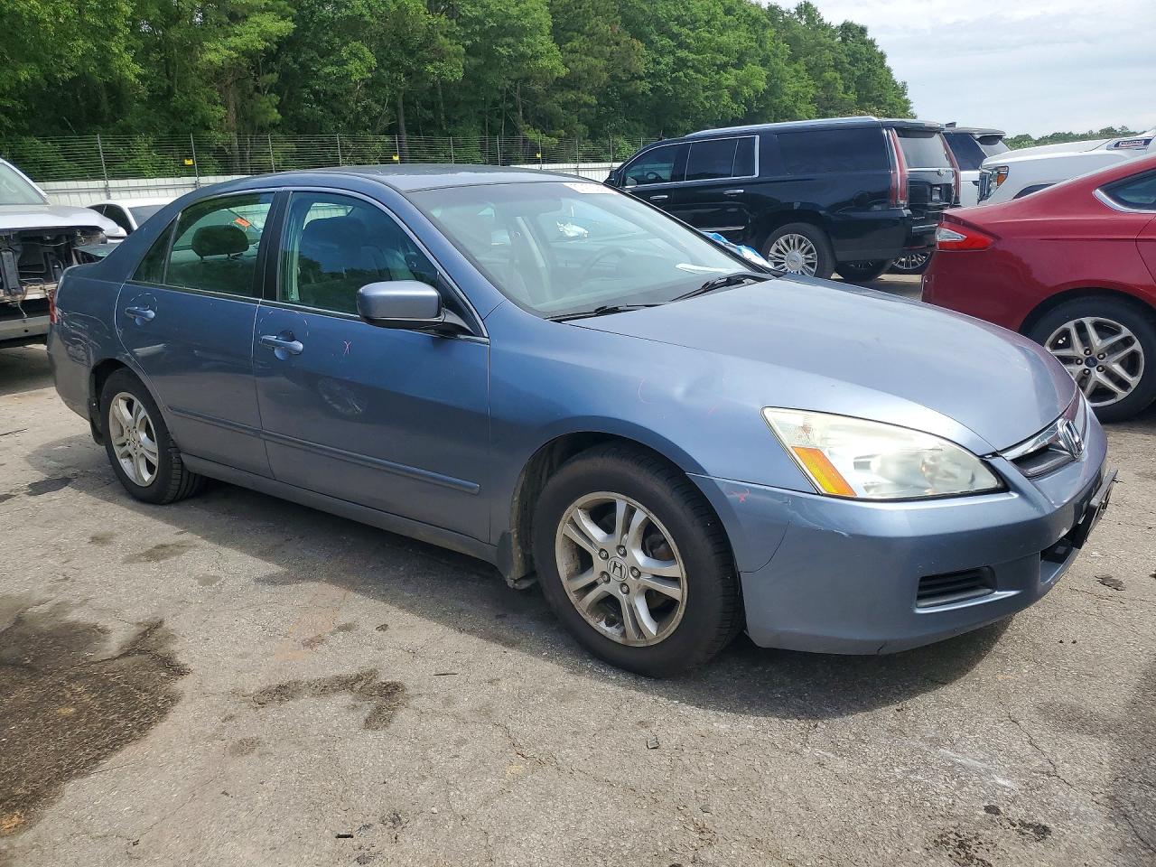 2007 Honda Accord Se Blue vin: 1HGCM56377A084050