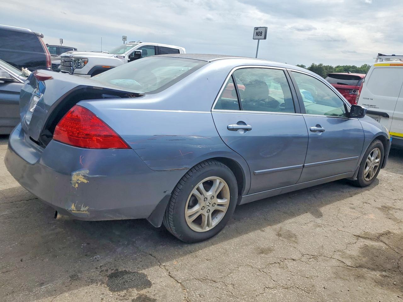 2007 Honda Accord Se Blue vin: 1HGCM56377A084050