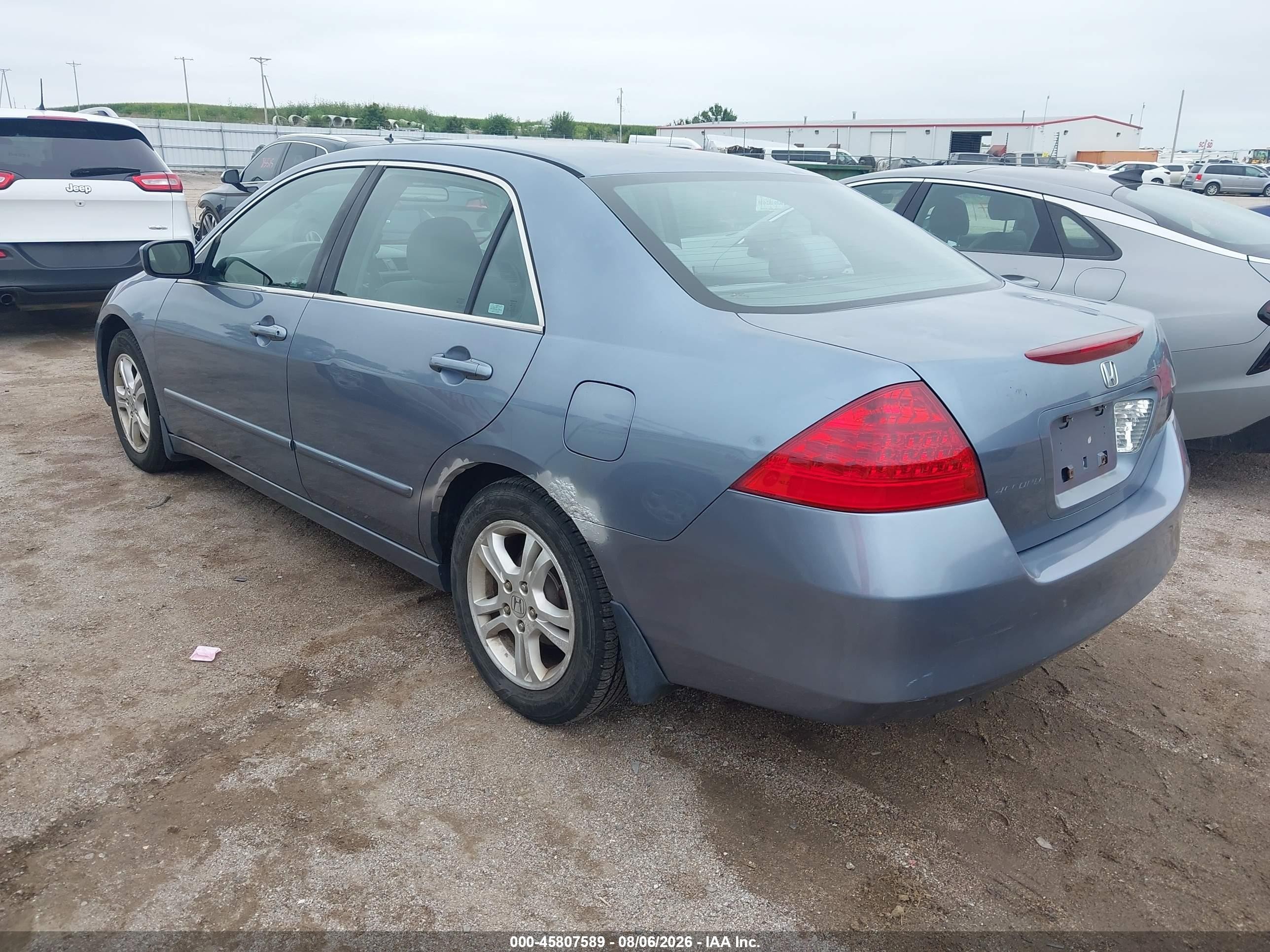 2007 Honda Accord 2.4 Se Blue vin: 1HGCM56377A087644
