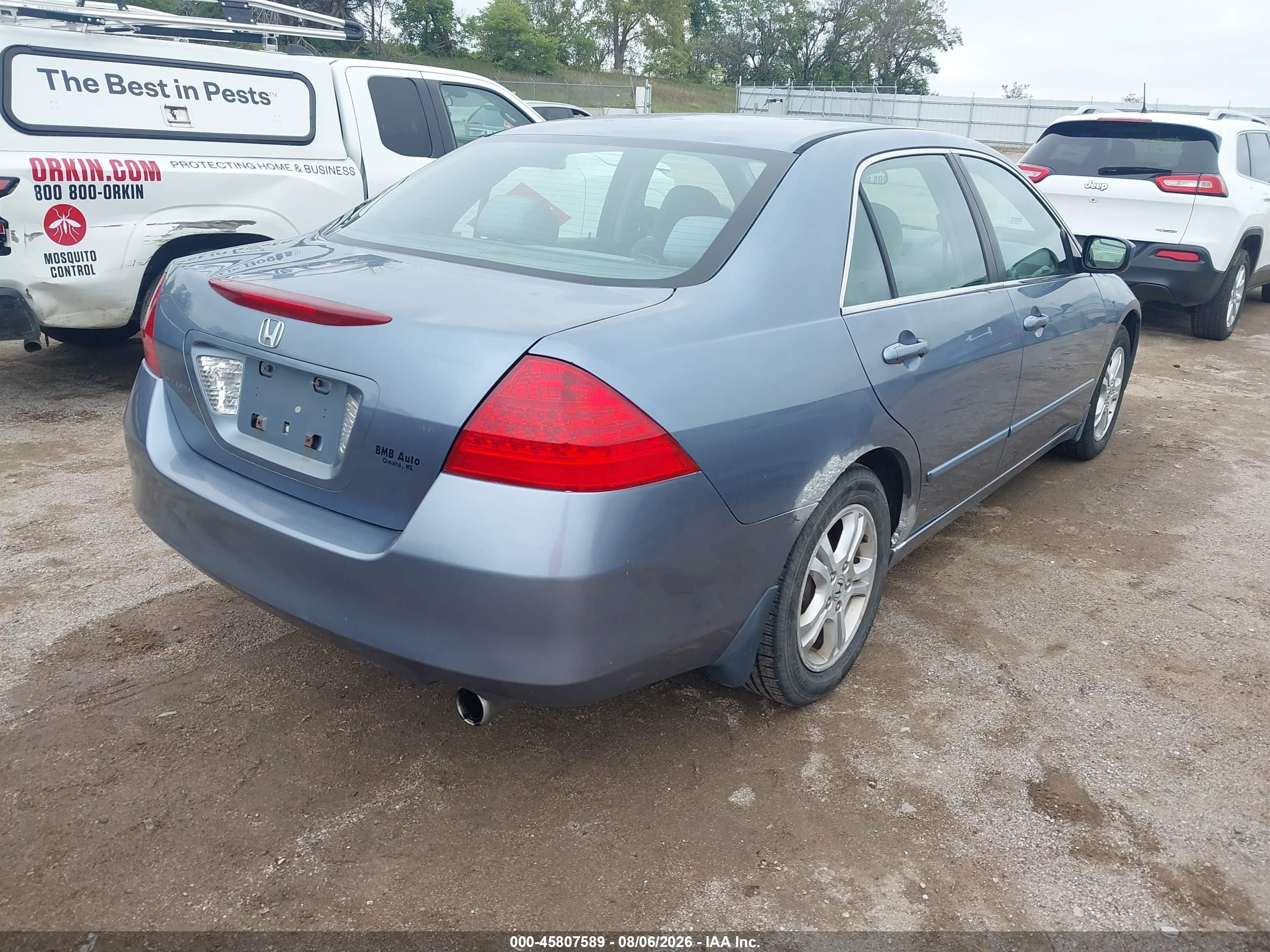 2007 Honda Accord 2.4 Se Blue vin: 1HGCM56377A087644
