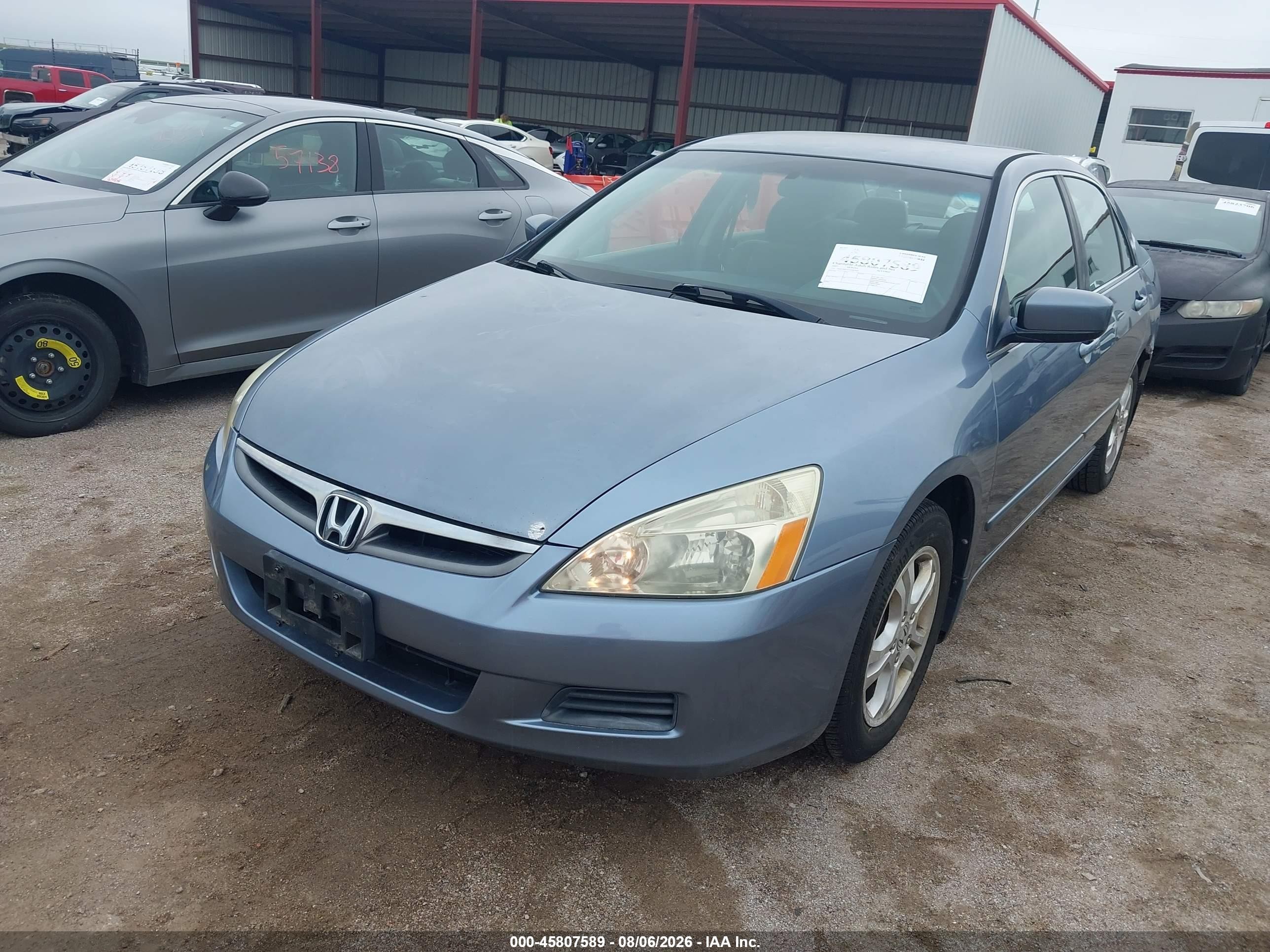 2007 Honda Accord 2.4 Se Blue vin: 1HGCM56377A087644