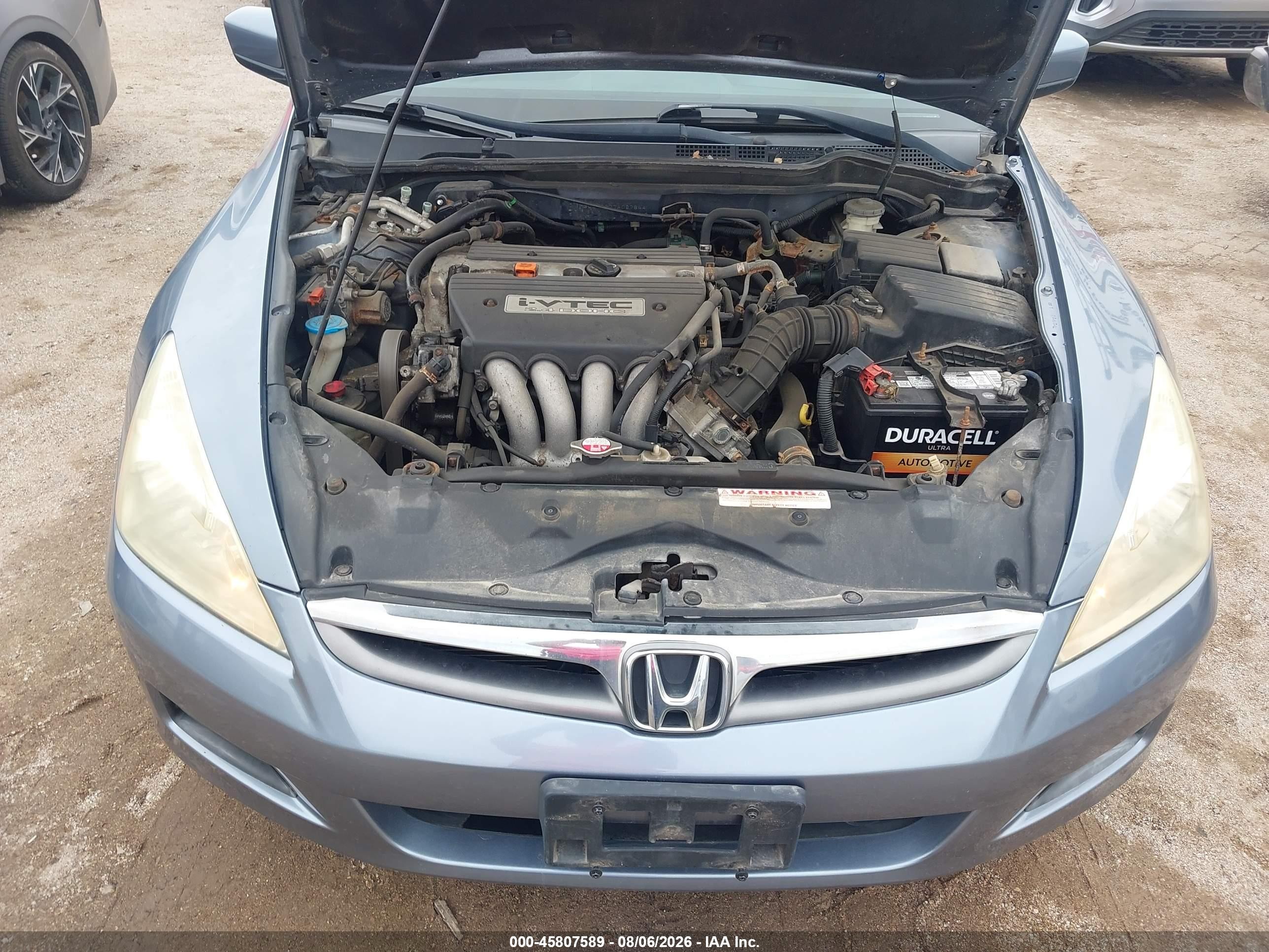 2007 Honda Accord 2.4 Se Blue vin: 1HGCM56377A087644