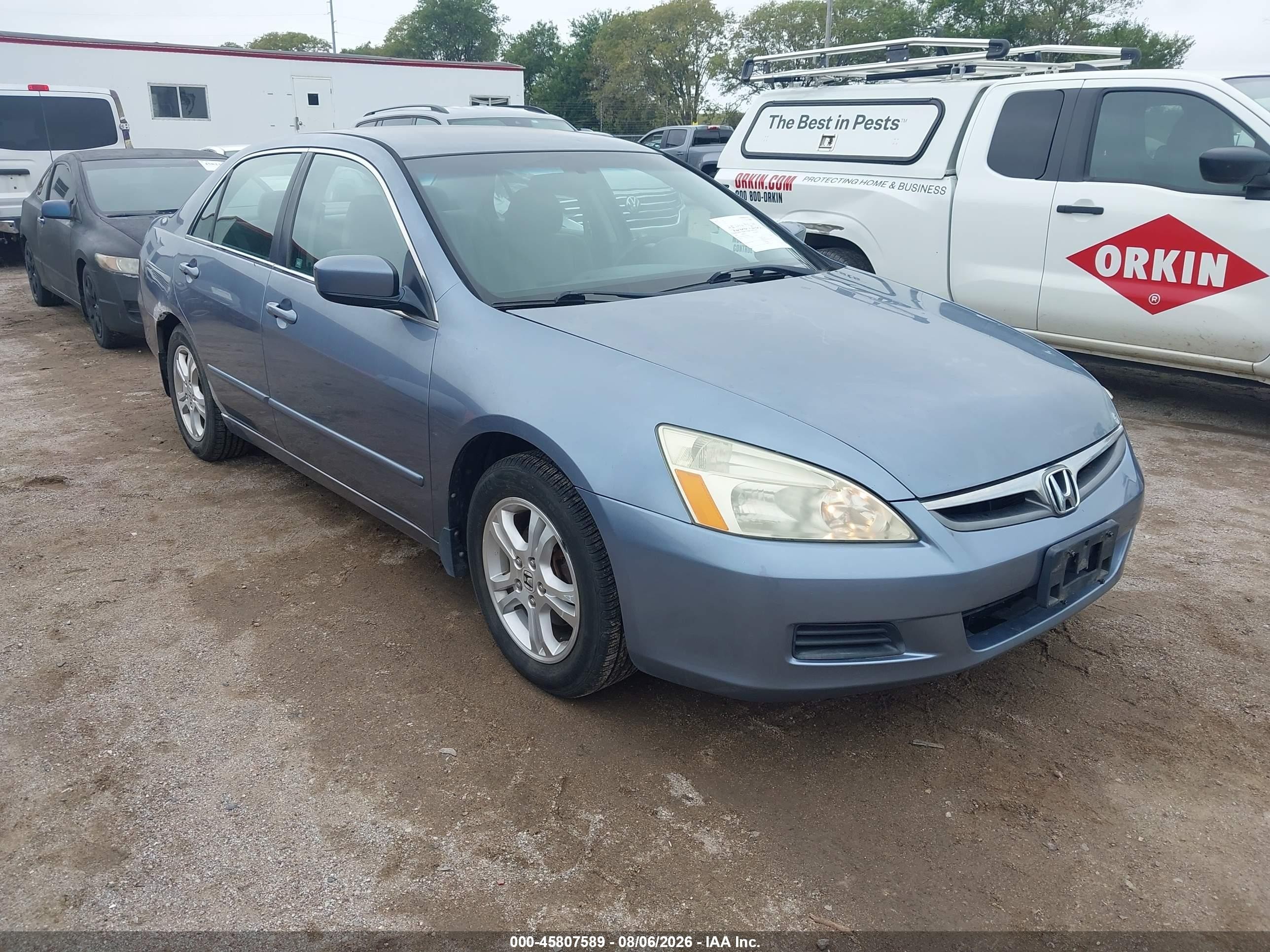 2007 Honda Accord 2.4 Se Blue vin: 1HGCM56377A087644