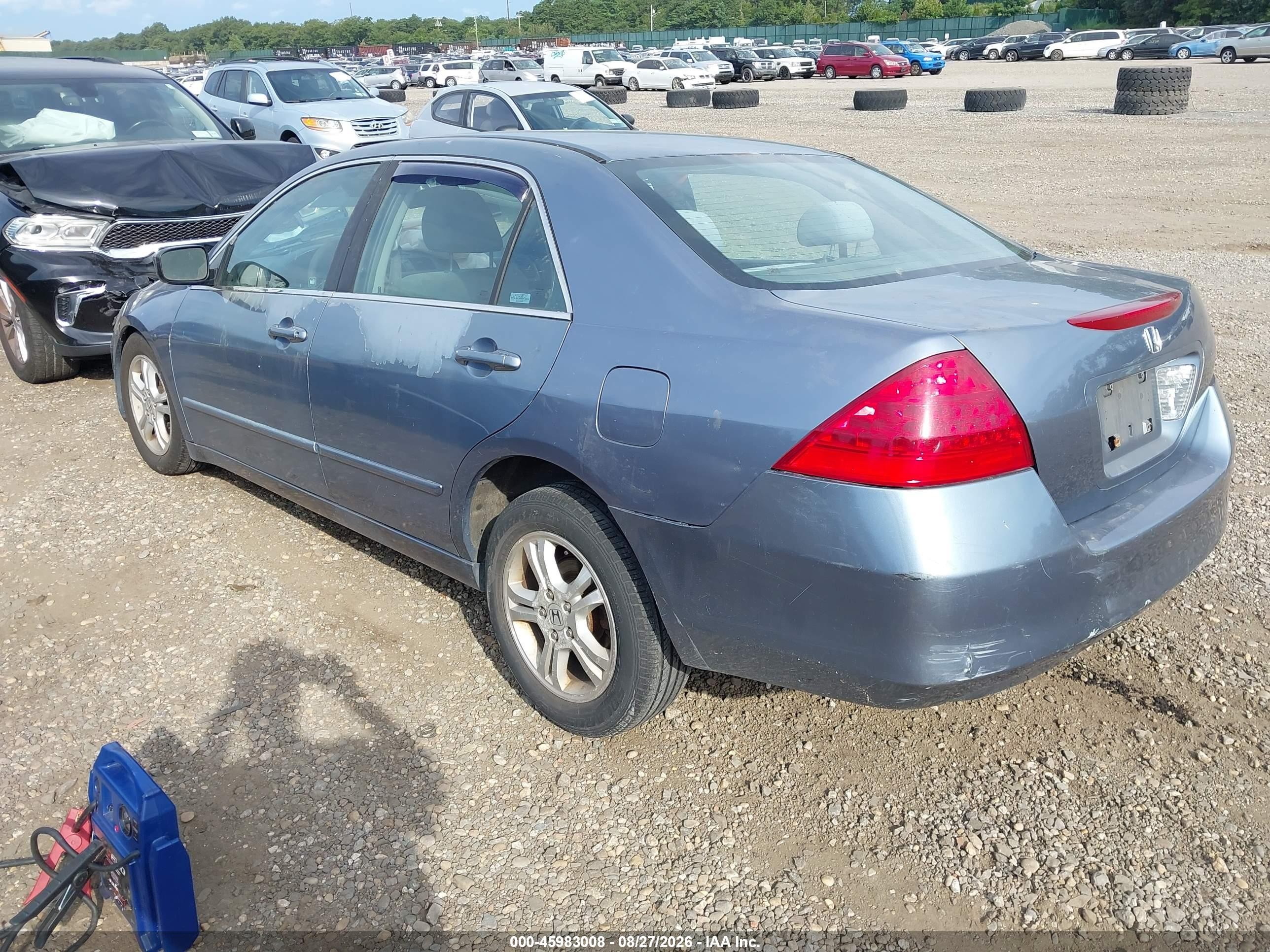 2007 Honda Accord 2.4 Se Синий vin: 1HGCM56377A203957