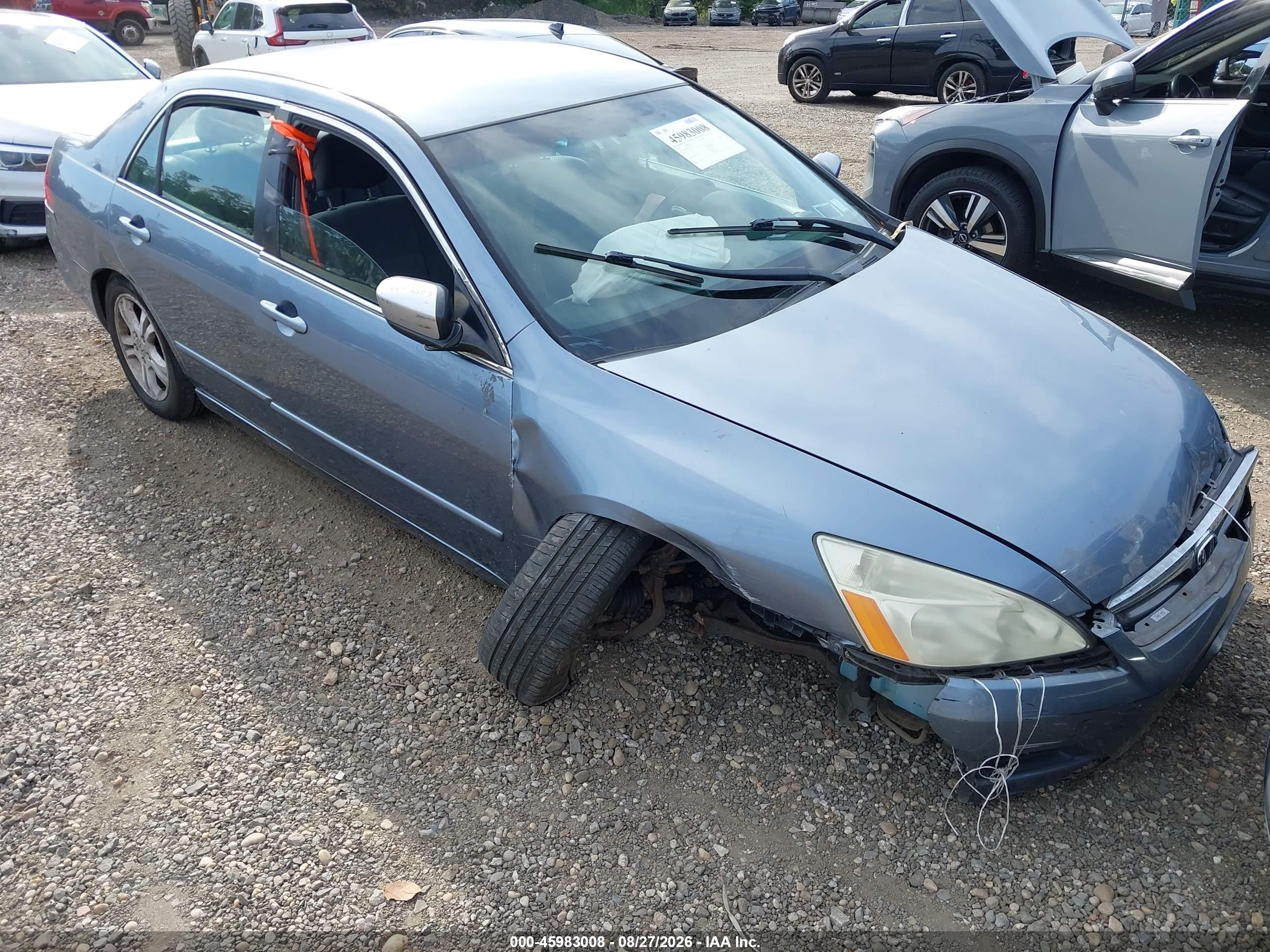 2007 Honda Accord 2.4 Se Синий vin: 1HGCM56377A203957