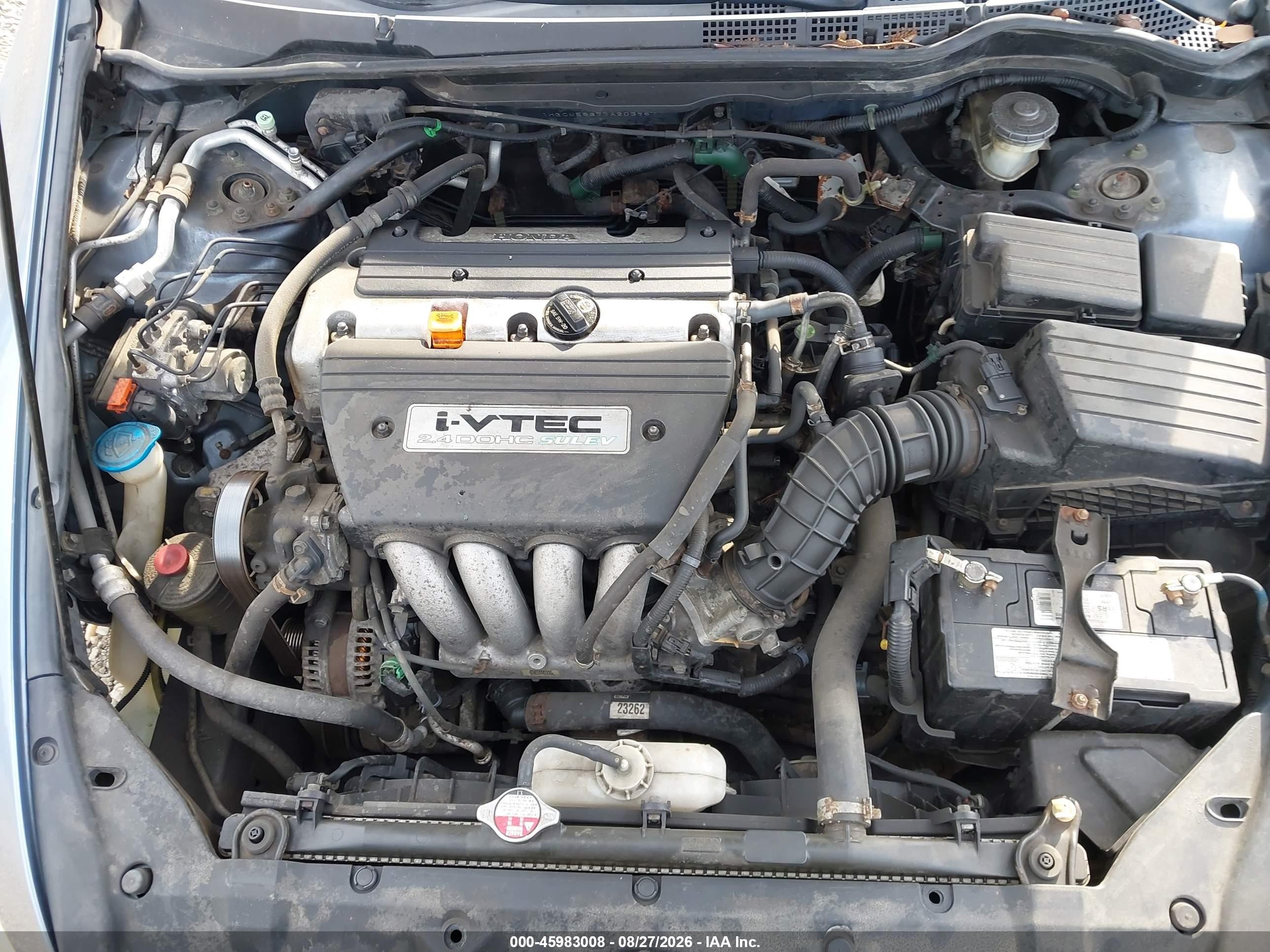 2007 Honda Accord 2.4 Se Синий vin: 1HGCM56377A203957