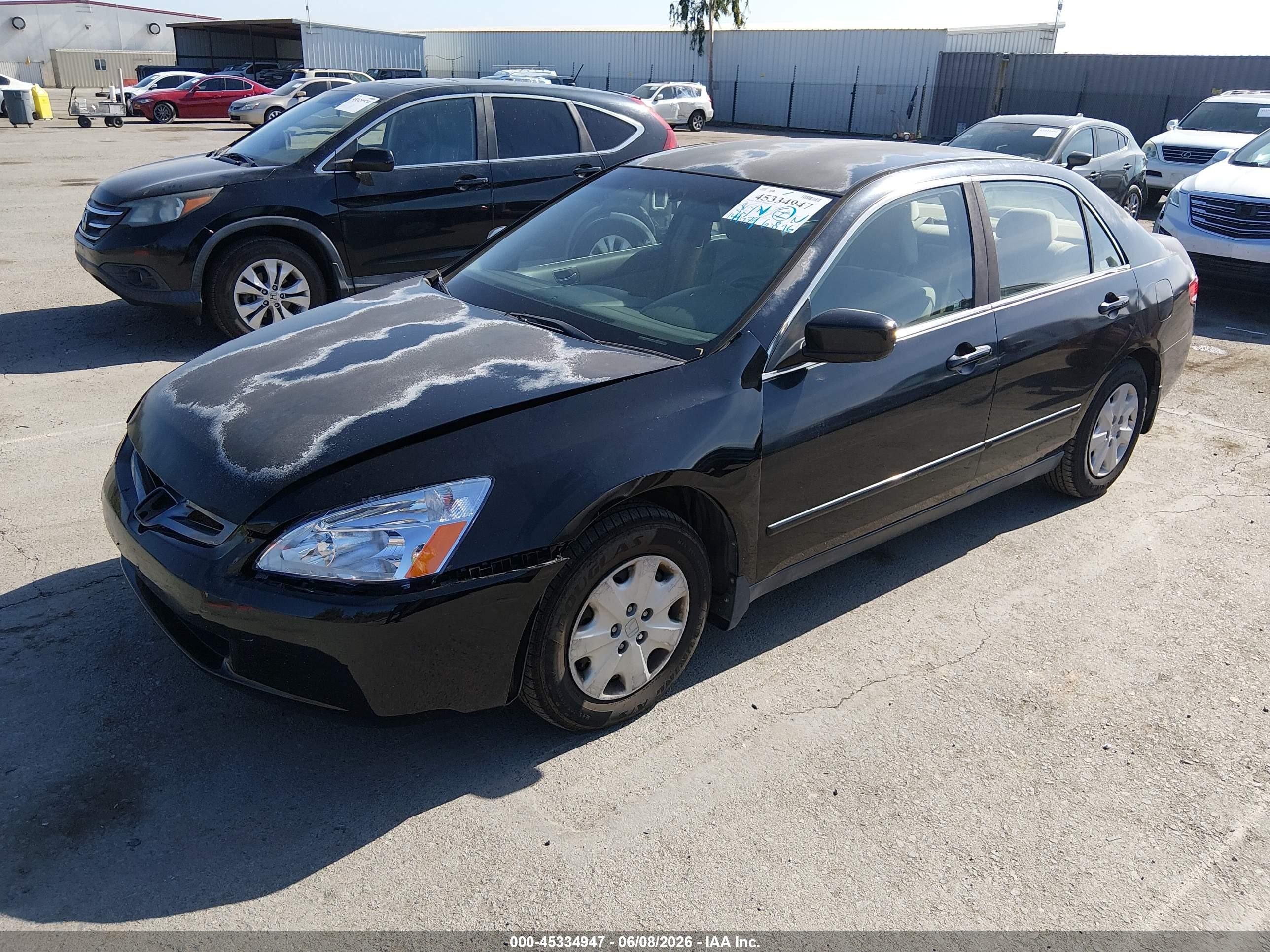 2003 Honda Accord 2.4 Lx Black vin: 1HGCM56383A028161