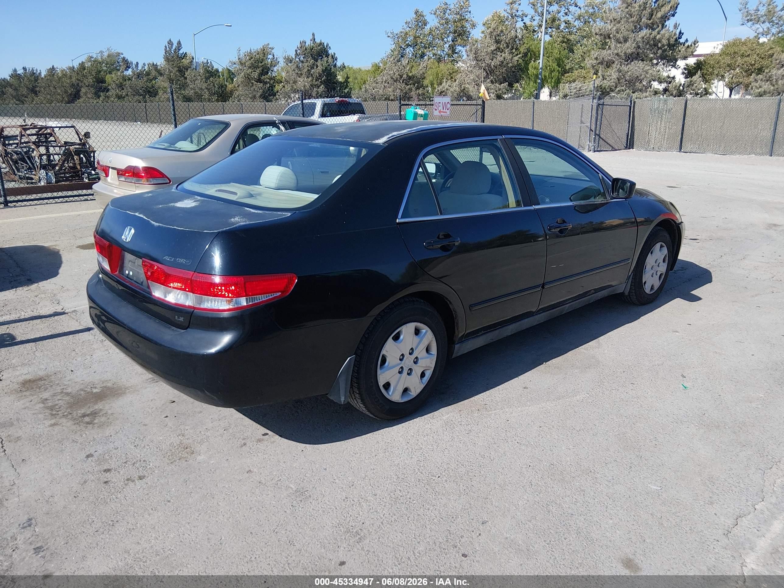 2003 Honda Accord 2.4 Lx Black vin: 1HGCM56383A028161