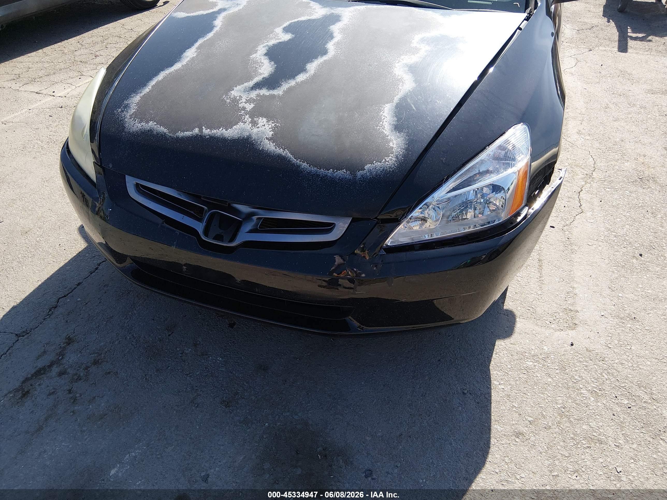 2003 Honda Accord 2.4 Lx Black vin: 1HGCM56383A028161