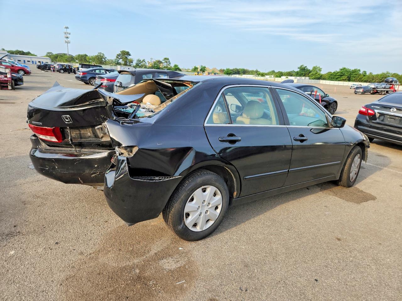 2003 Honda Accord Lx Black vin: 1HGCM56383A098632