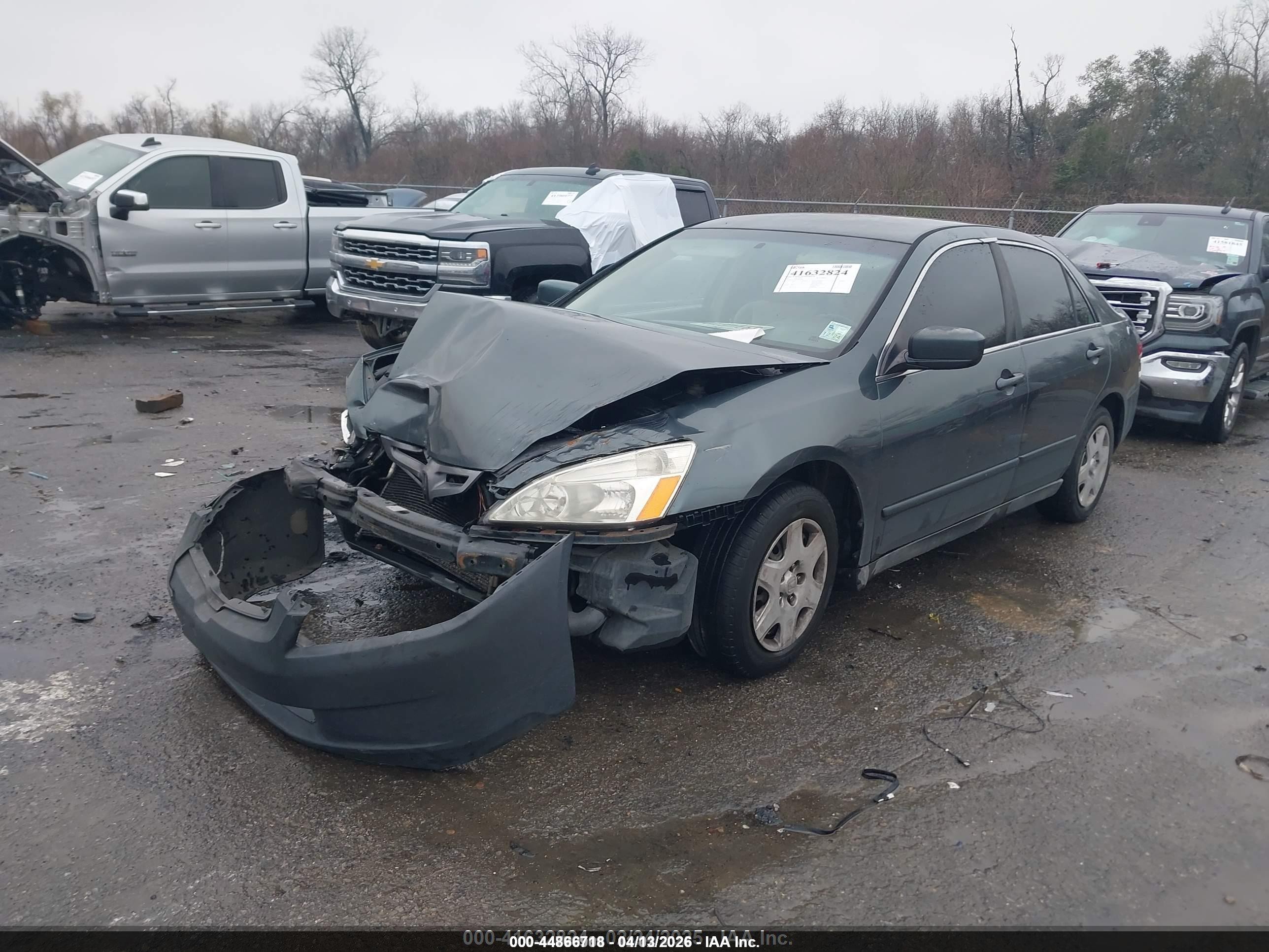 2004 Honda Accord 2.4 Lx Gray vin: 1HGCM56384A045026