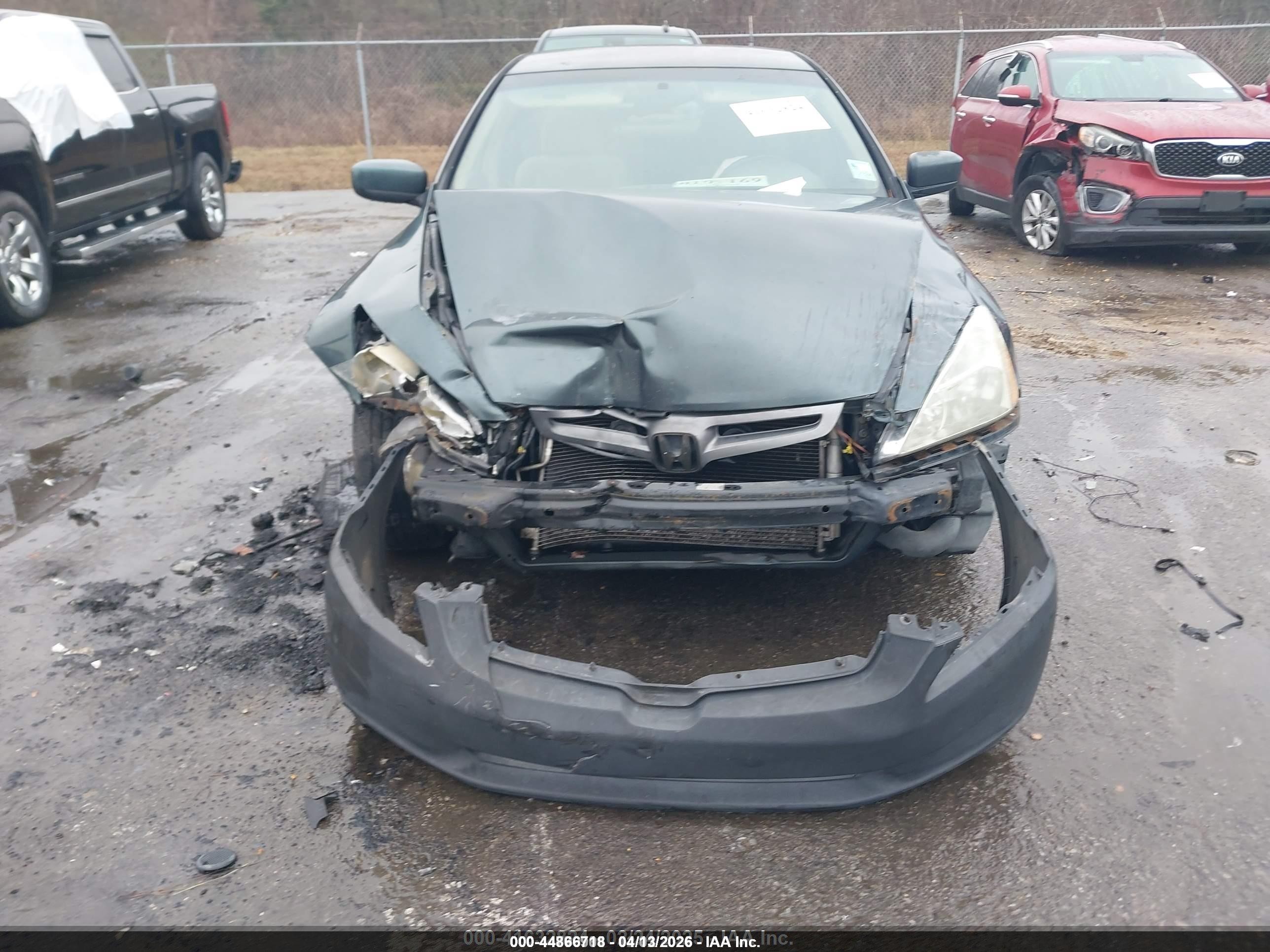 2004 Honda Accord 2.4 Lx Gray vin: 1HGCM56384A045026