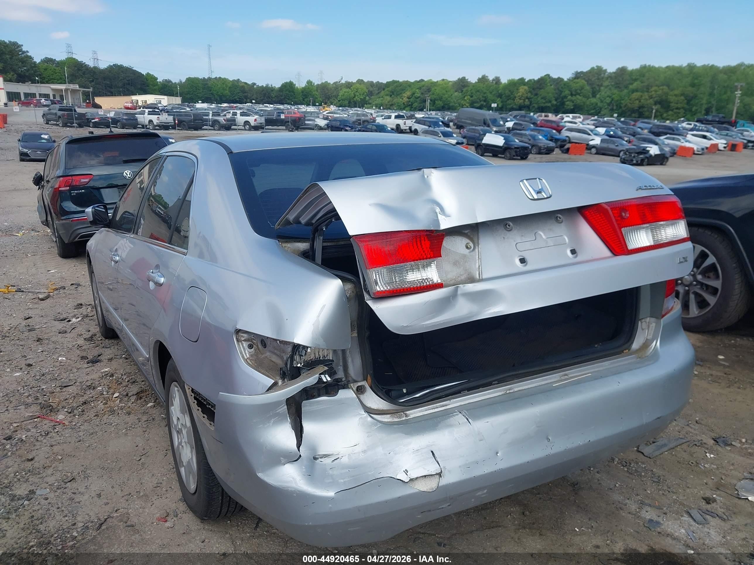 2004 Honda Accord 2.4 Lx Silver vin: 1HGCM56384A053689