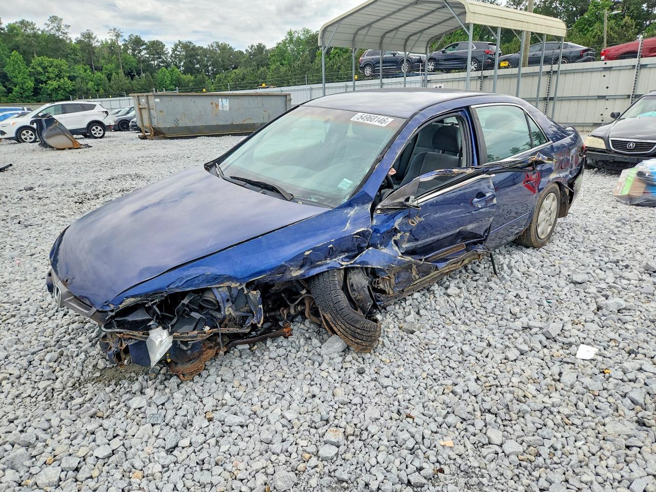 2004 Honda Accord Lx Blue vin: 1HGCM56384A059654