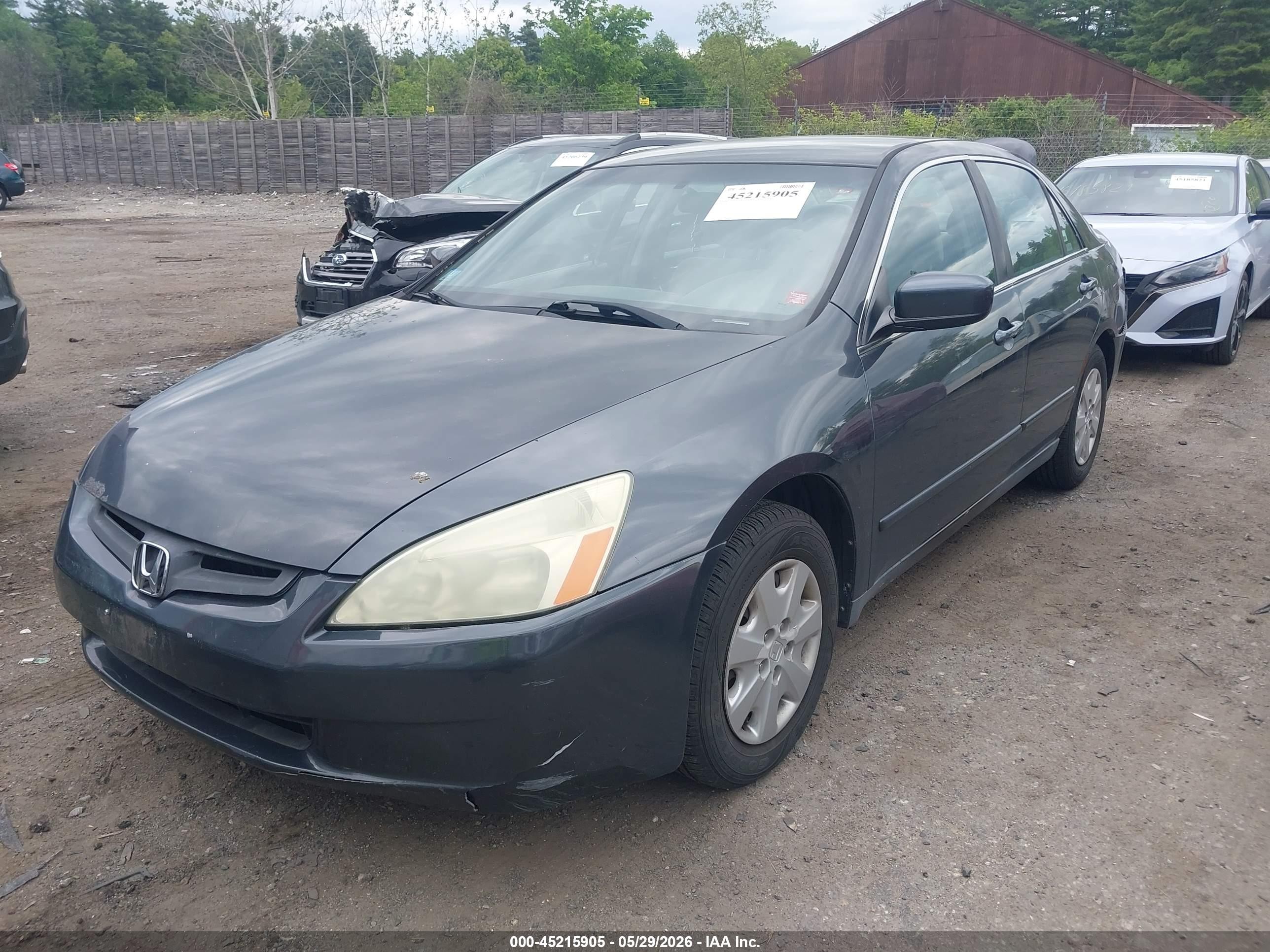 2004 Honda Accord 2.4 Lx Gray vin: 1HGCM56384A131033