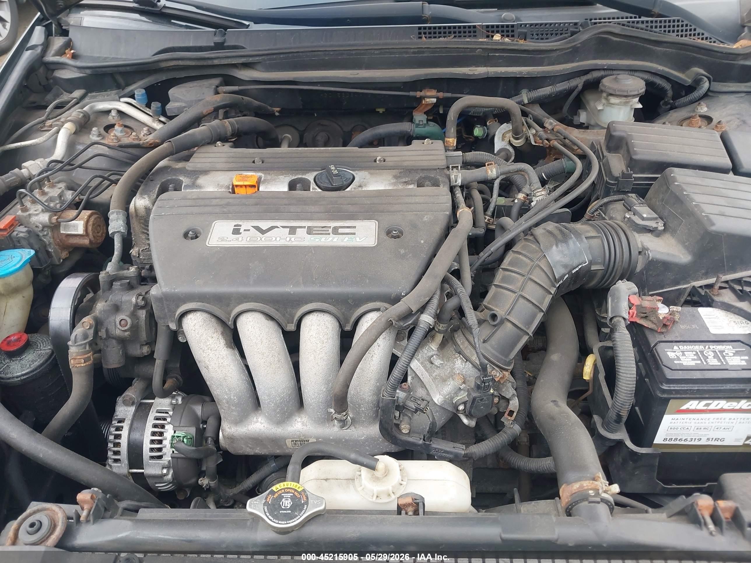 2004 Honda Accord 2.4 Lx Gray vin: 1HGCM56384A131033