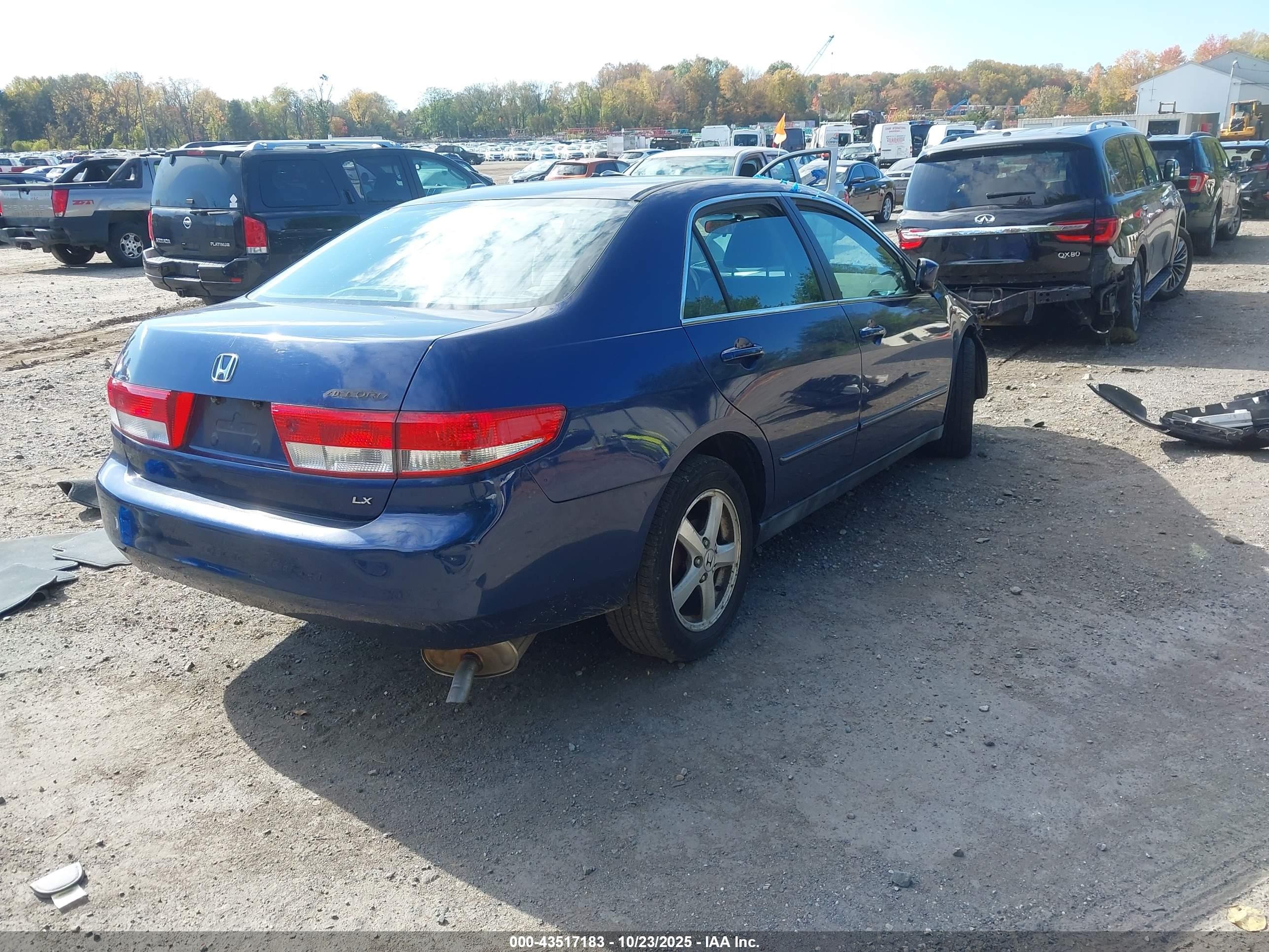 2004 Honda Accord 2.4 Lx Blue vin: 1HGCM56384A170611