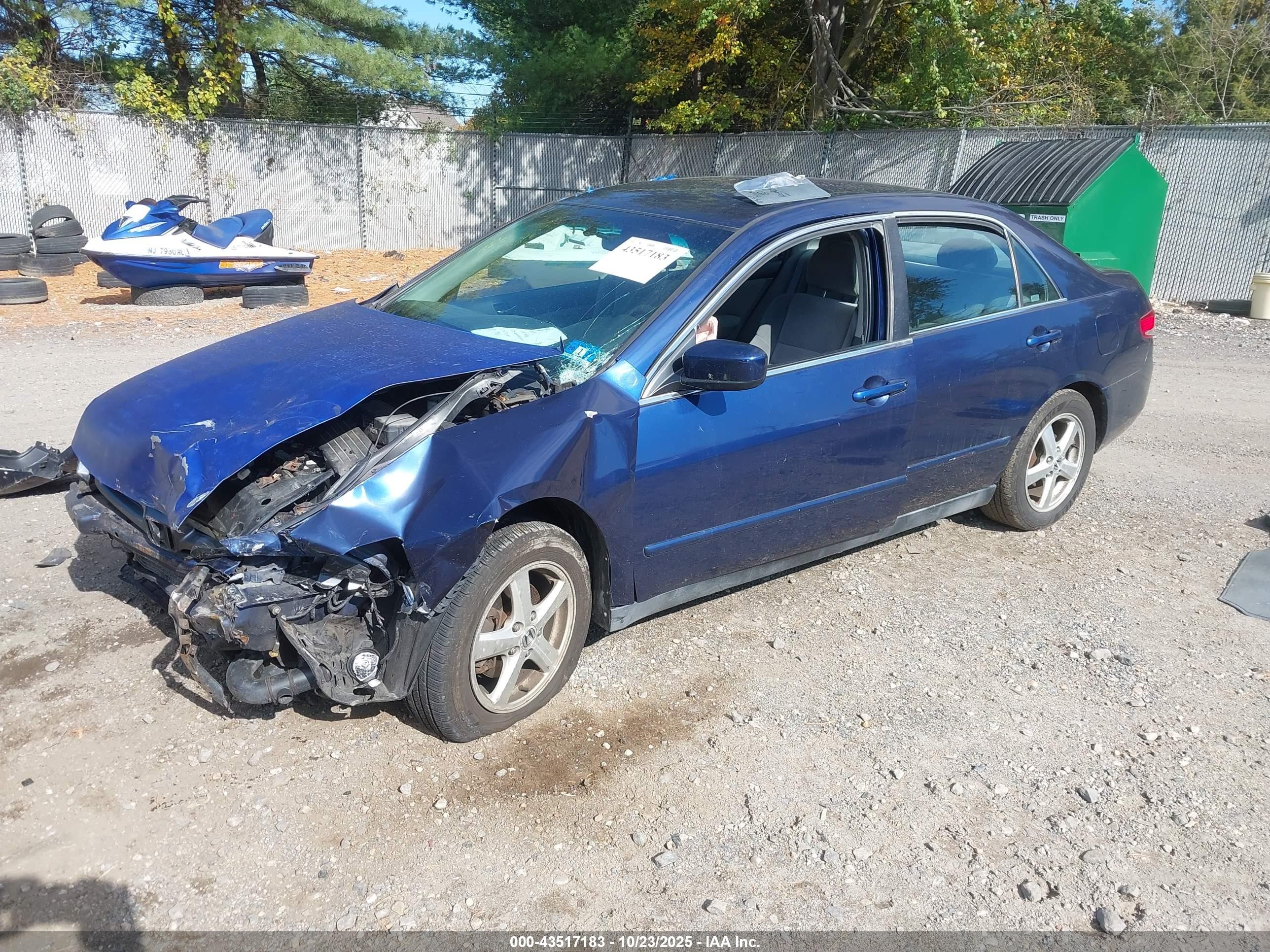 2004 Honda Accord 2.4 Lx Blue vin: 1HGCM56384A170611