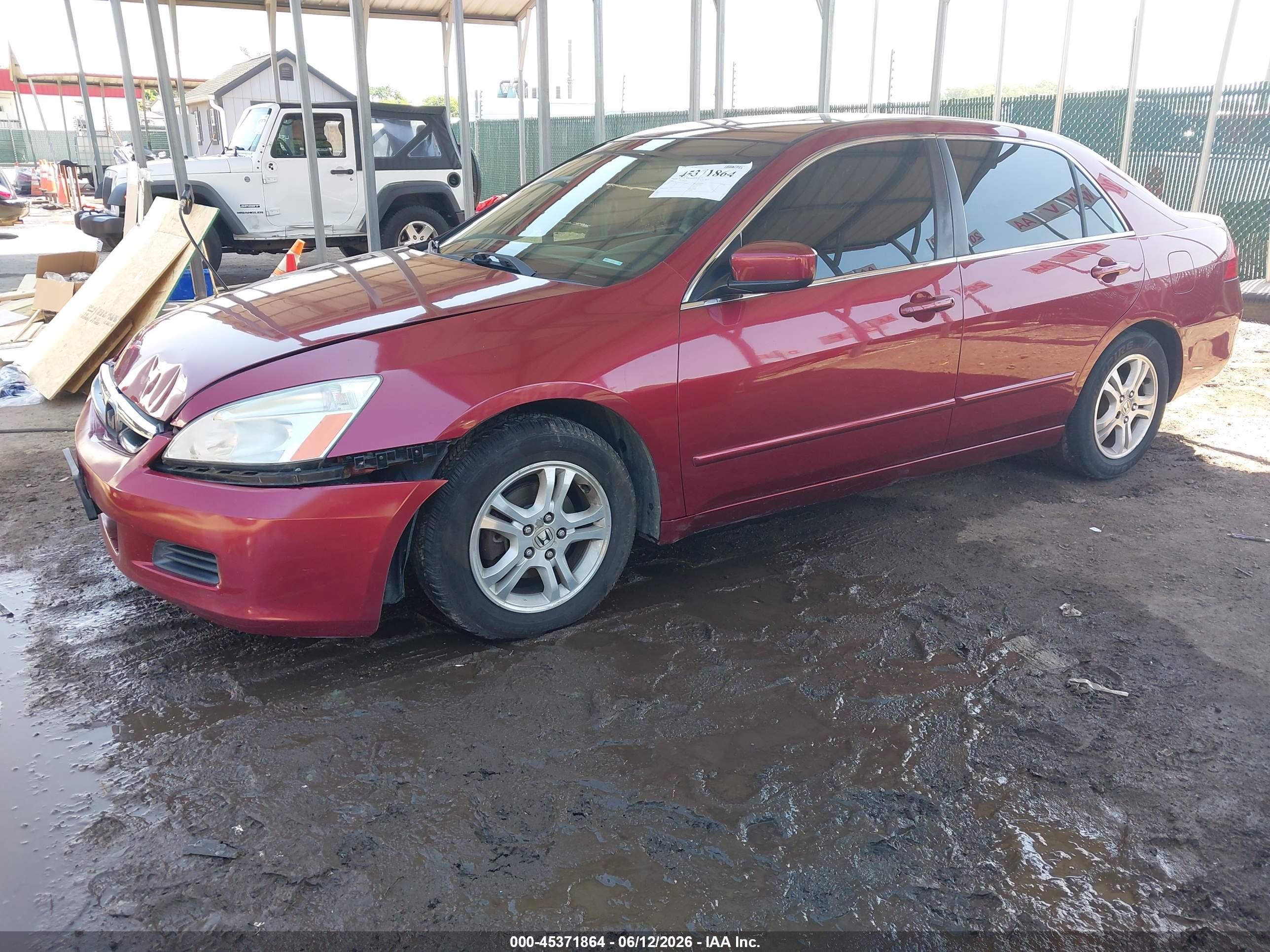 2006 Honda Accord 2.4 Se Red vin: 1HGCM56386A035356