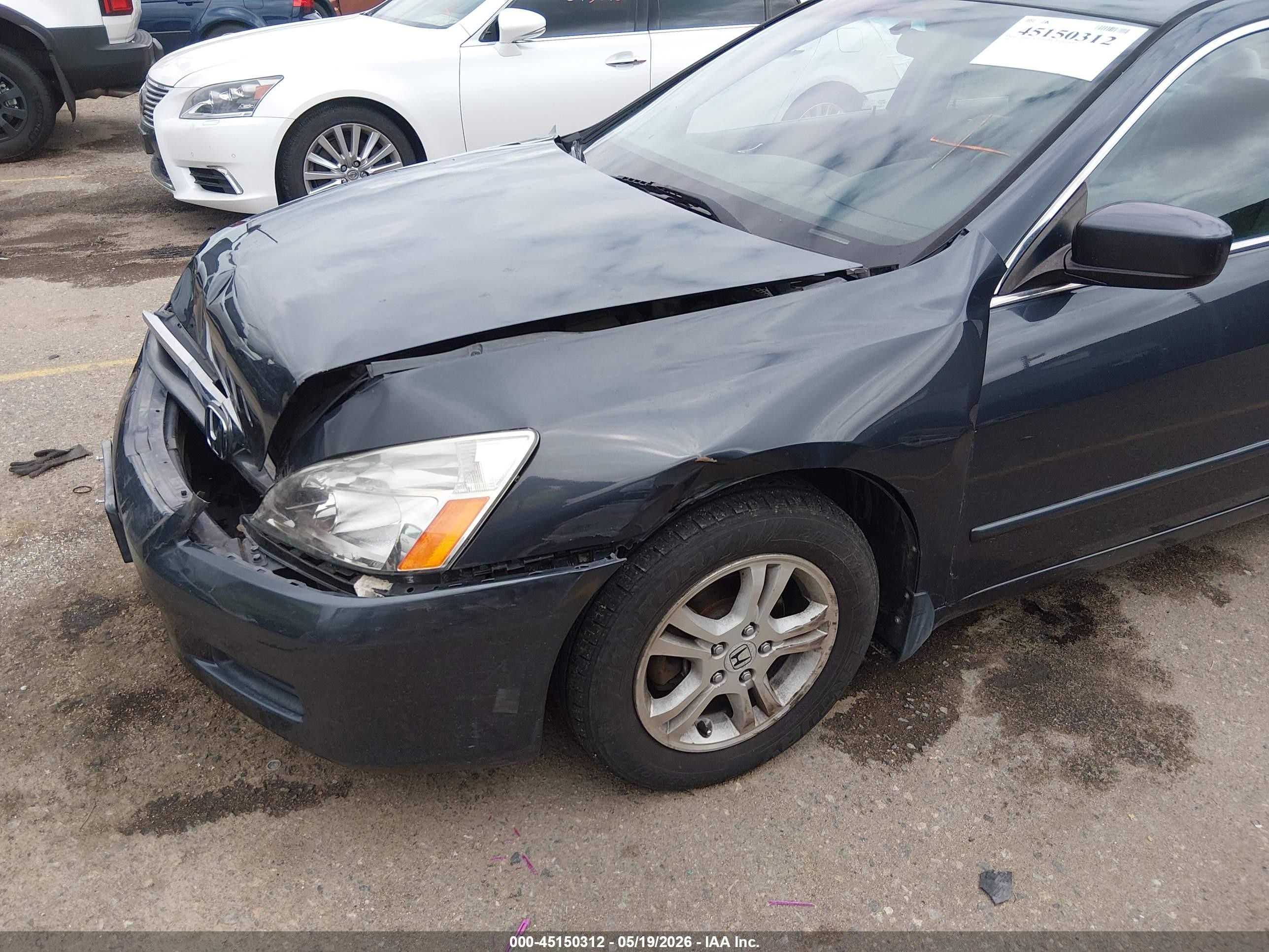 2006 Honda Accord 2.4 Se Gray vin: 1HGCM56386A058345