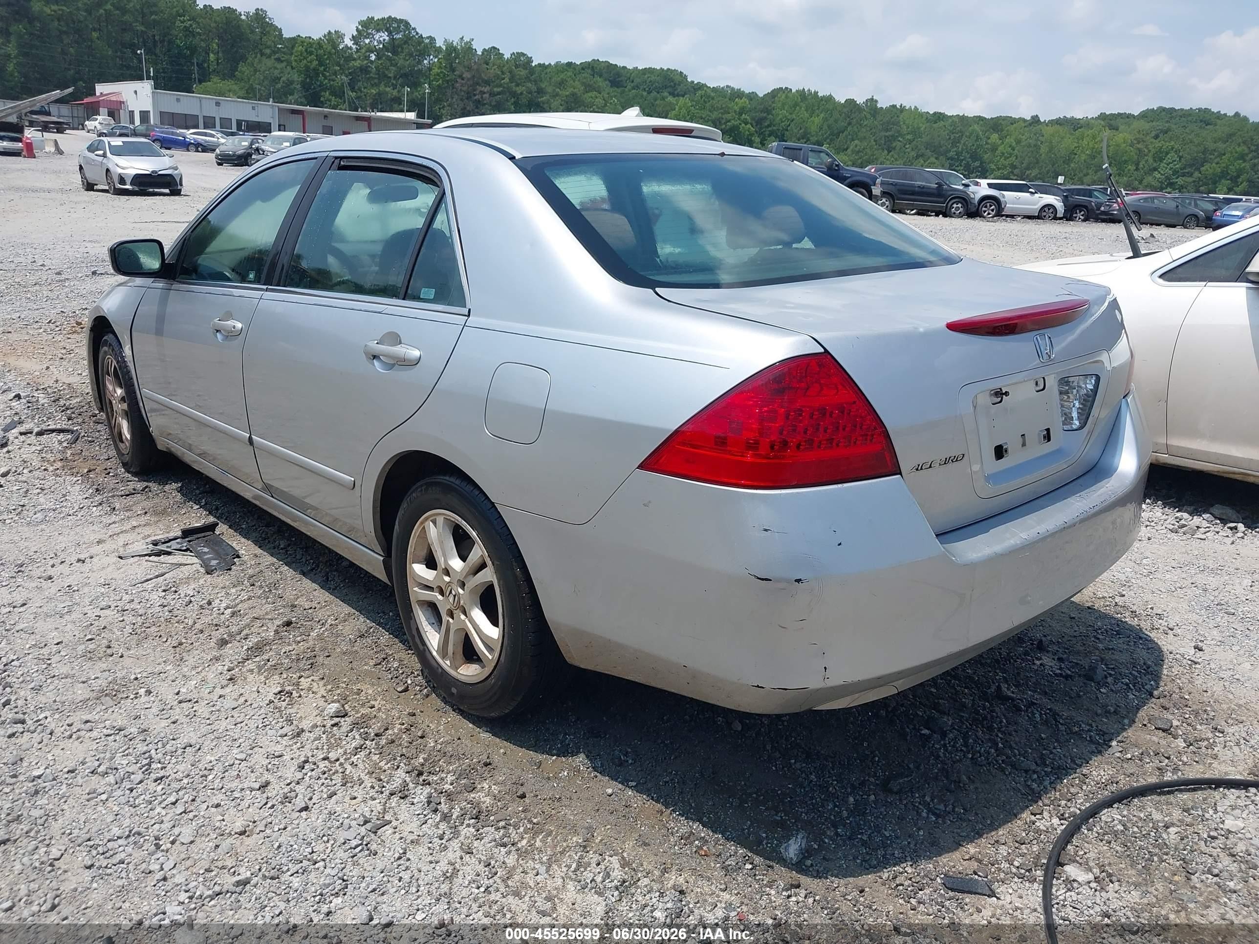 2006 Honda Accord 2.4 Se Серебряный vin: 1HGCM56386A061990