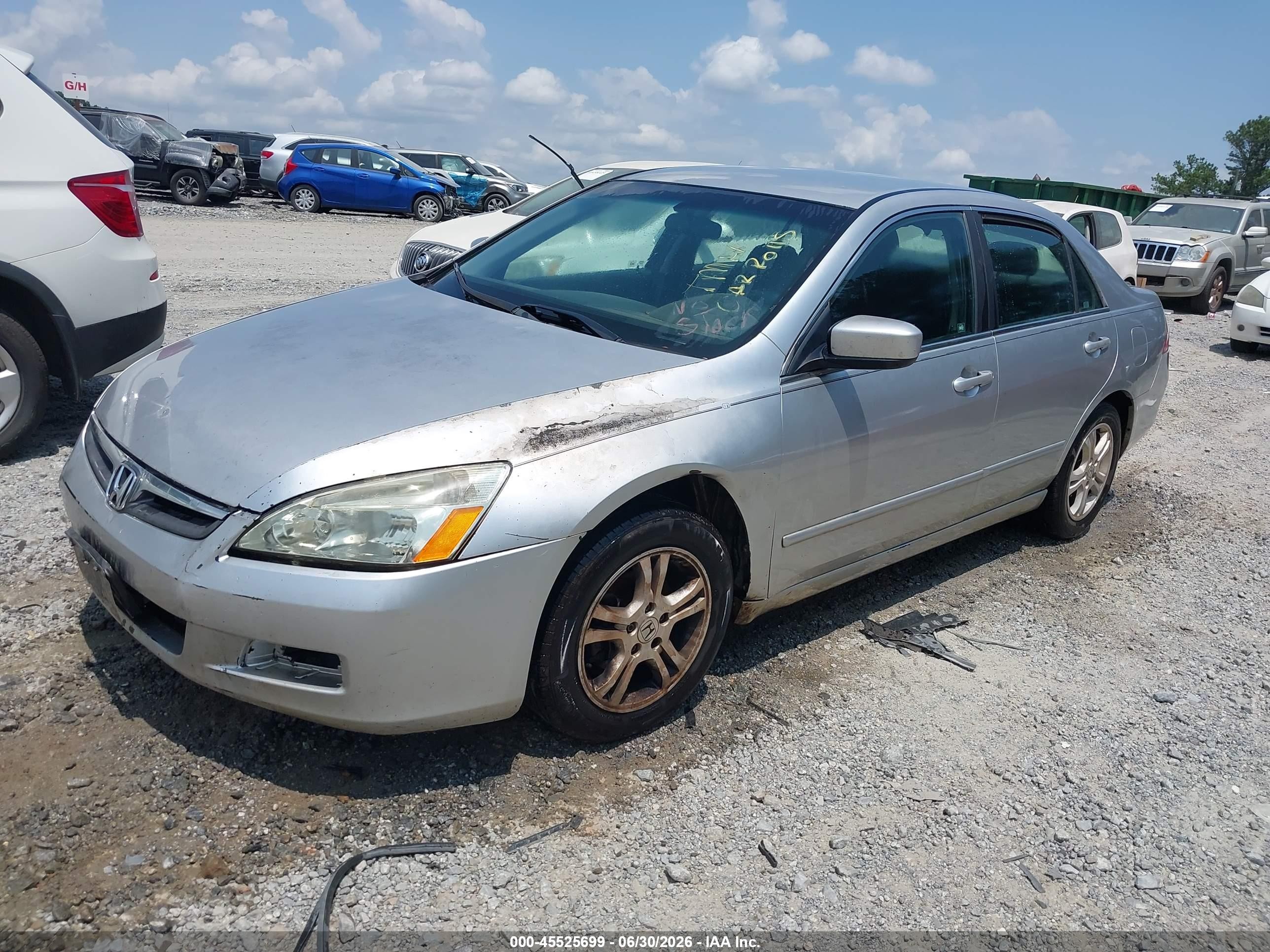 2006 Honda Accord 2.4 Se Серебряный vin: 1HGCM56386A061990