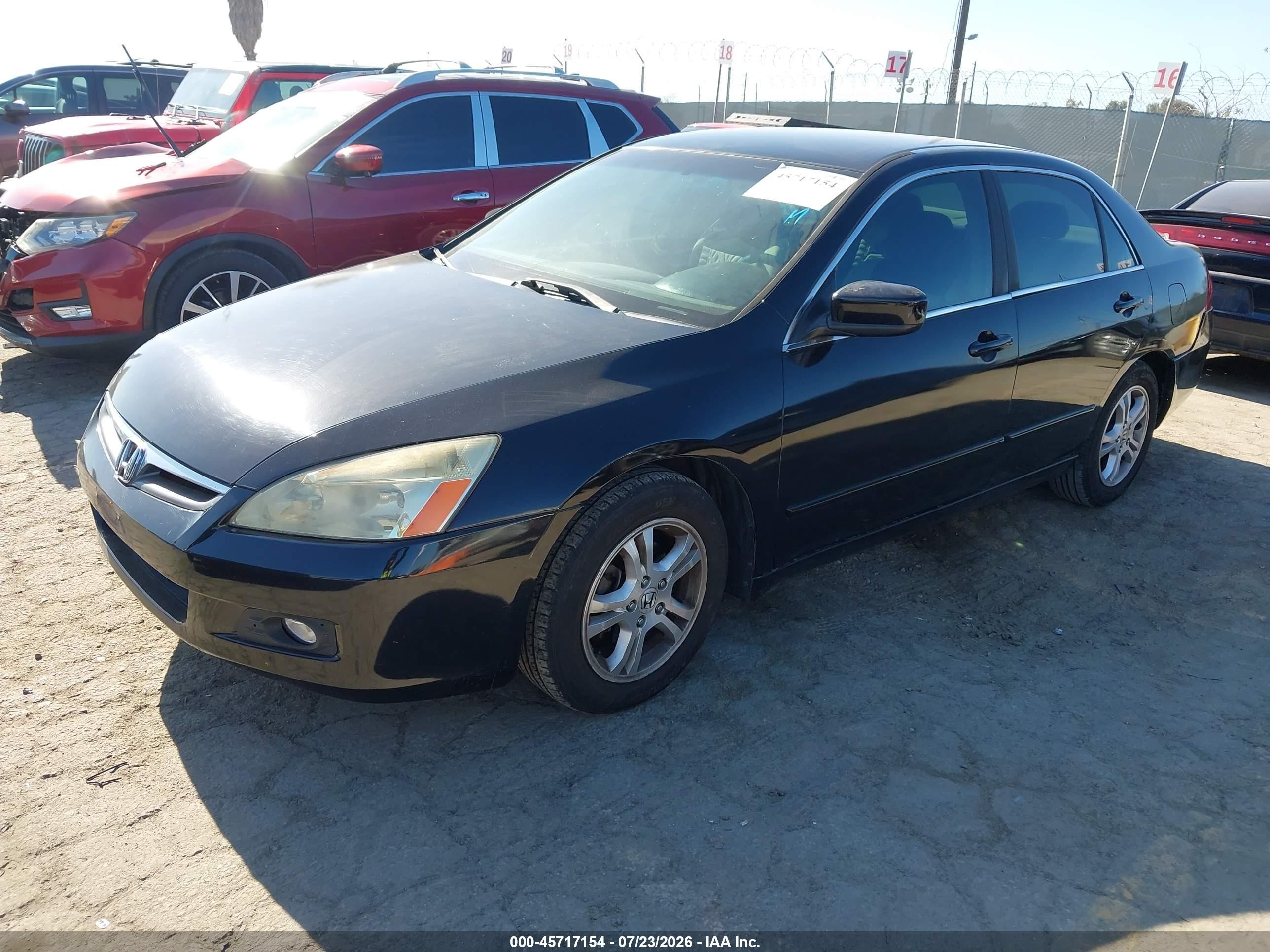 2006 Honda Accord 2.4 Se Black vin: 1HGCM56386A117474