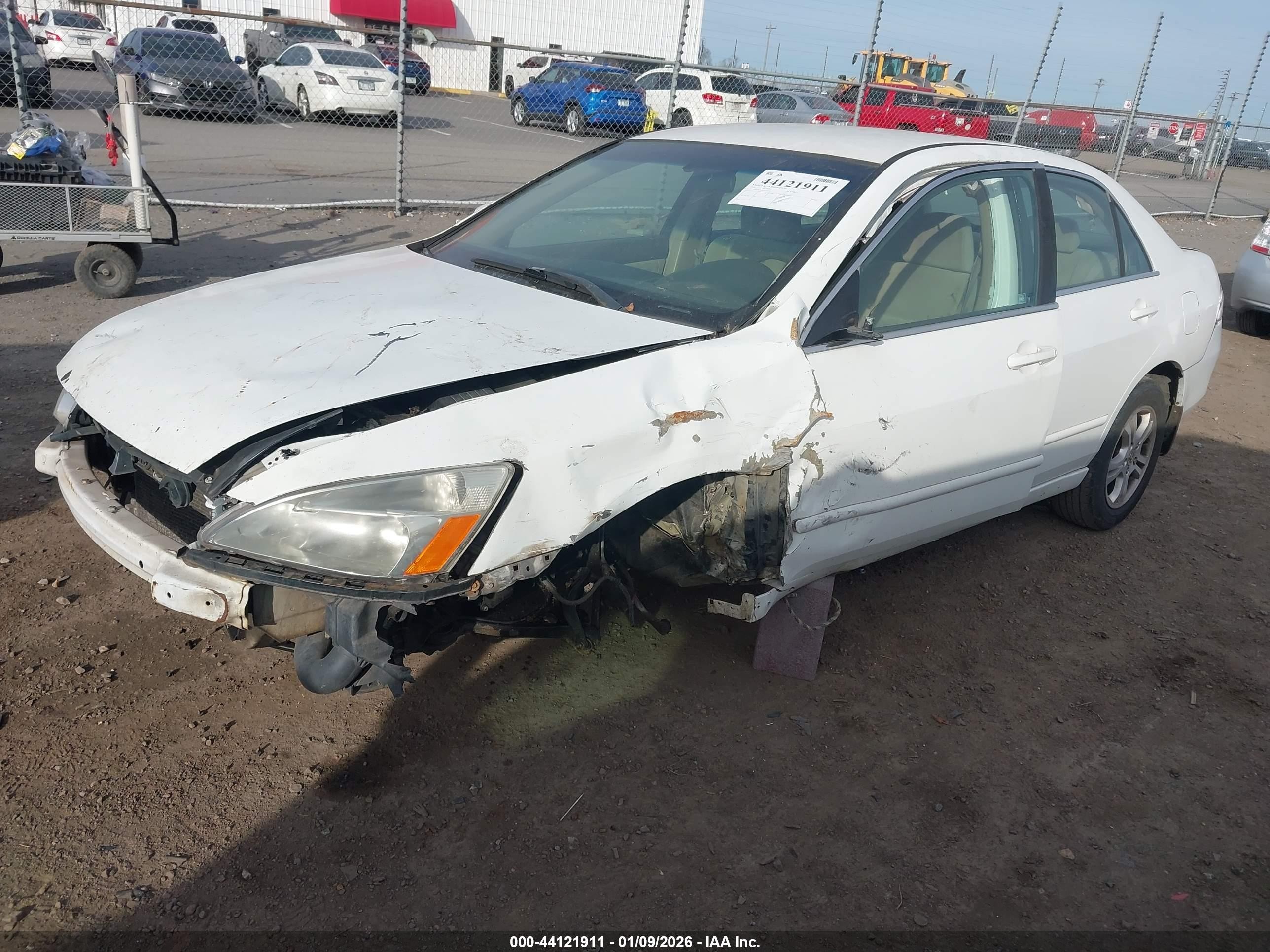 2006 Honda Accord 2.4 Se White vin: 1HGCM56386A150443