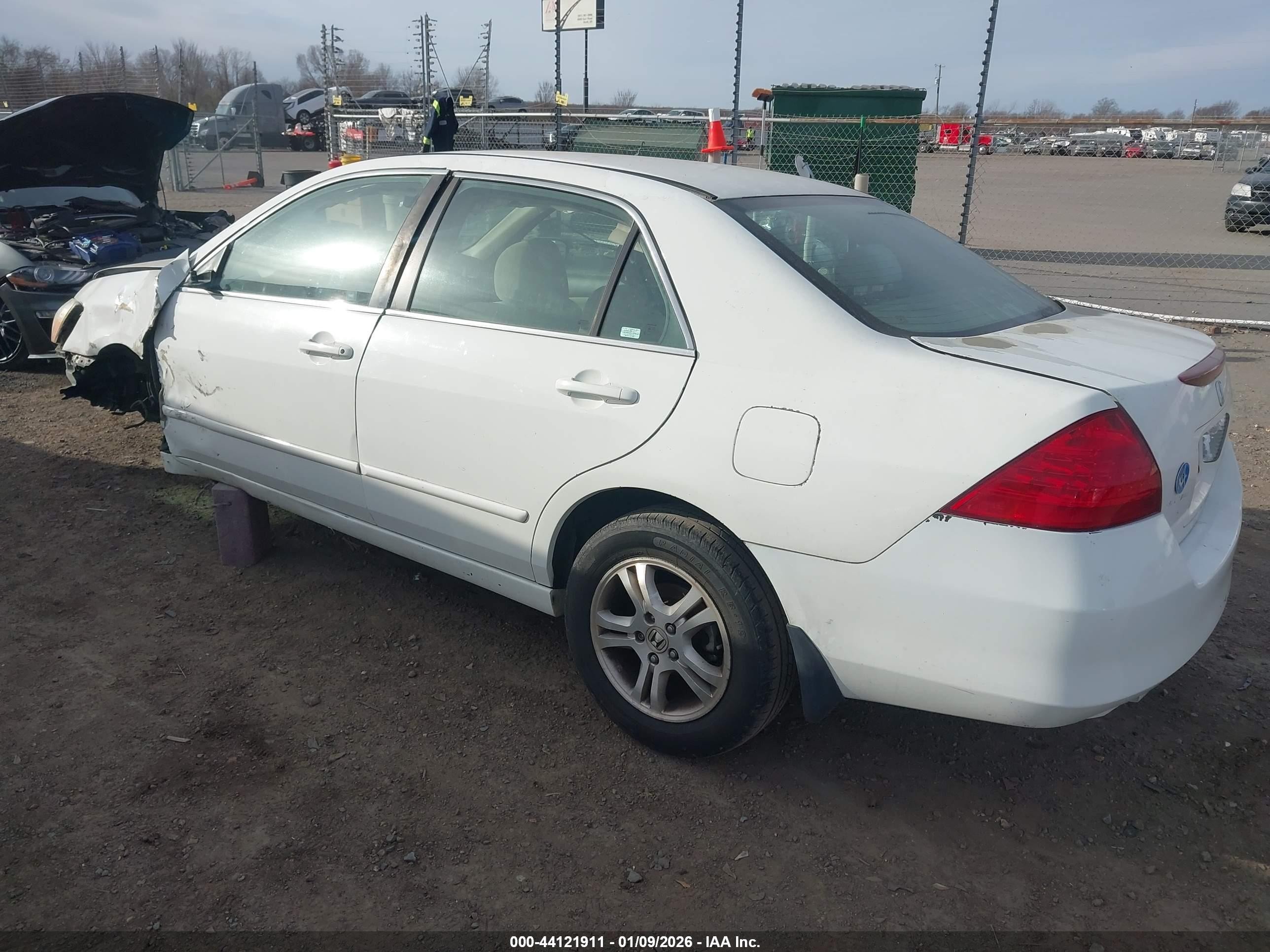 2006 Honda Accord 2.4 Se White vin: 1HGCM56386A150443