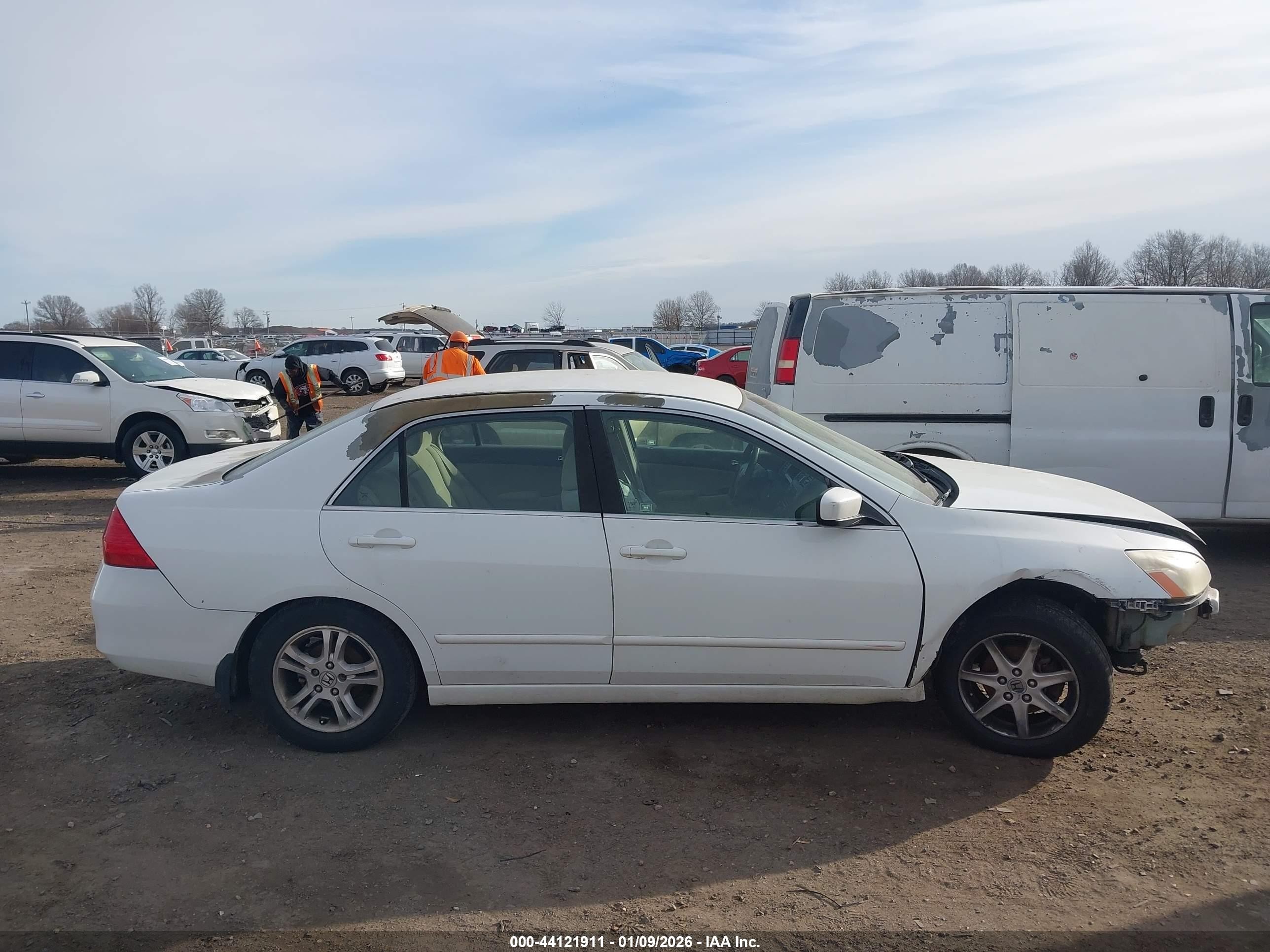 2006 Honda Accord 2.4 Se White vin: 1HGCM56386A150443