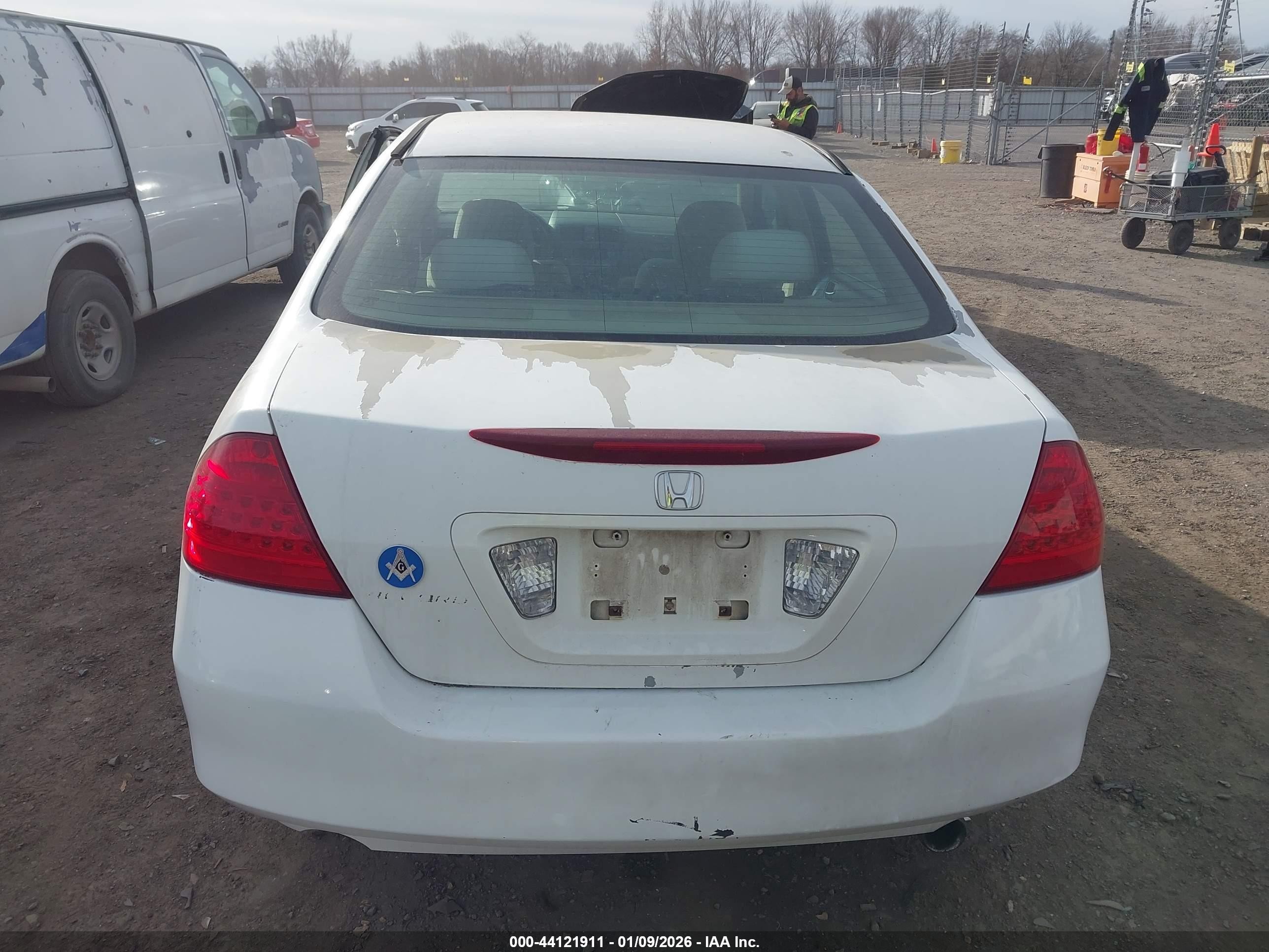 2006 Honda Accord 2.4 Se White vin: 1HGCM56386A150443
