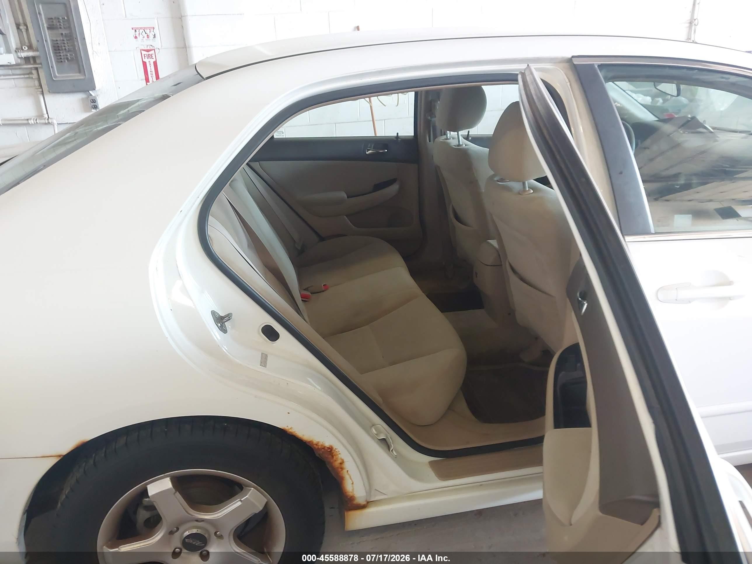 2007 Honda Accord 2.4 Se White vin: 1HGCM56387A013679