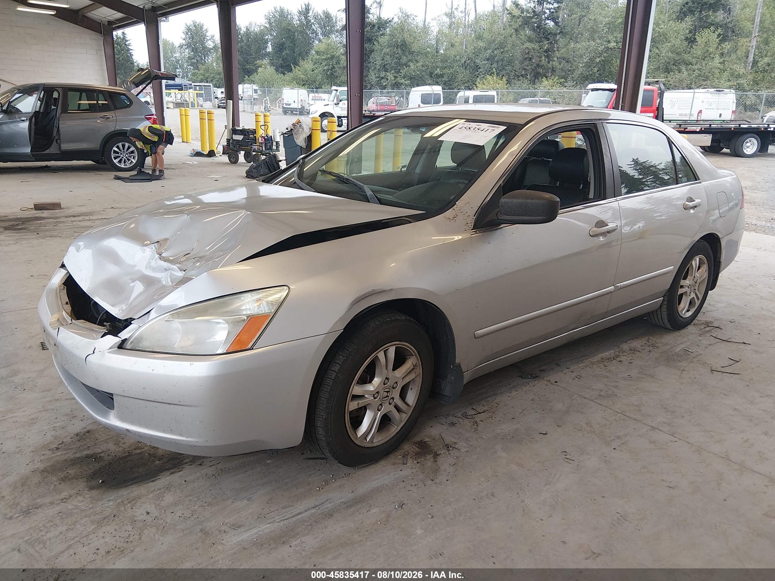 2007 Honda Accord 2.4 Se Silver vin: 1HGCM56387A017540