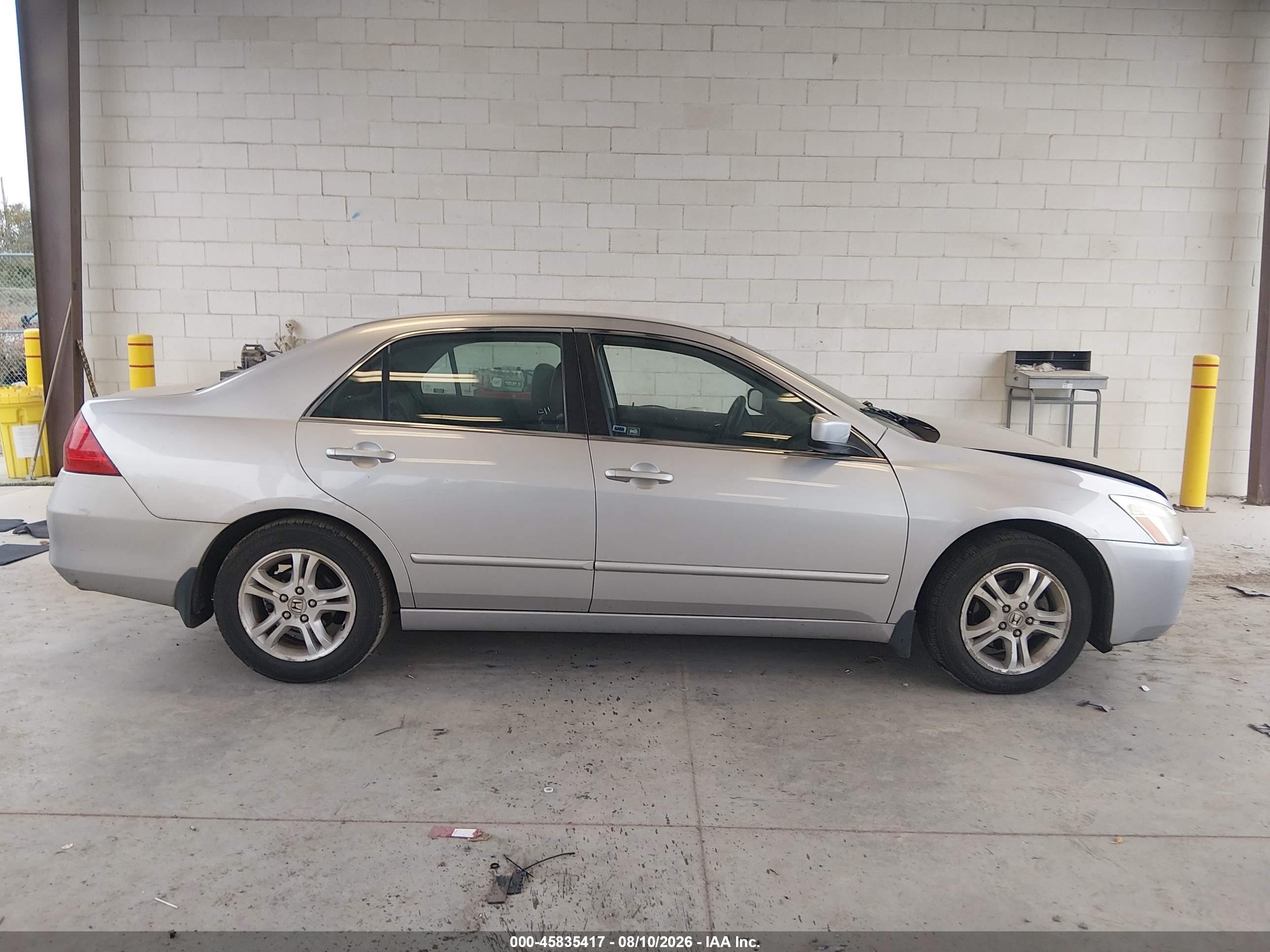 2007 Honda Accord 2.4 Se Silver vin: 1HGCM56387A017540