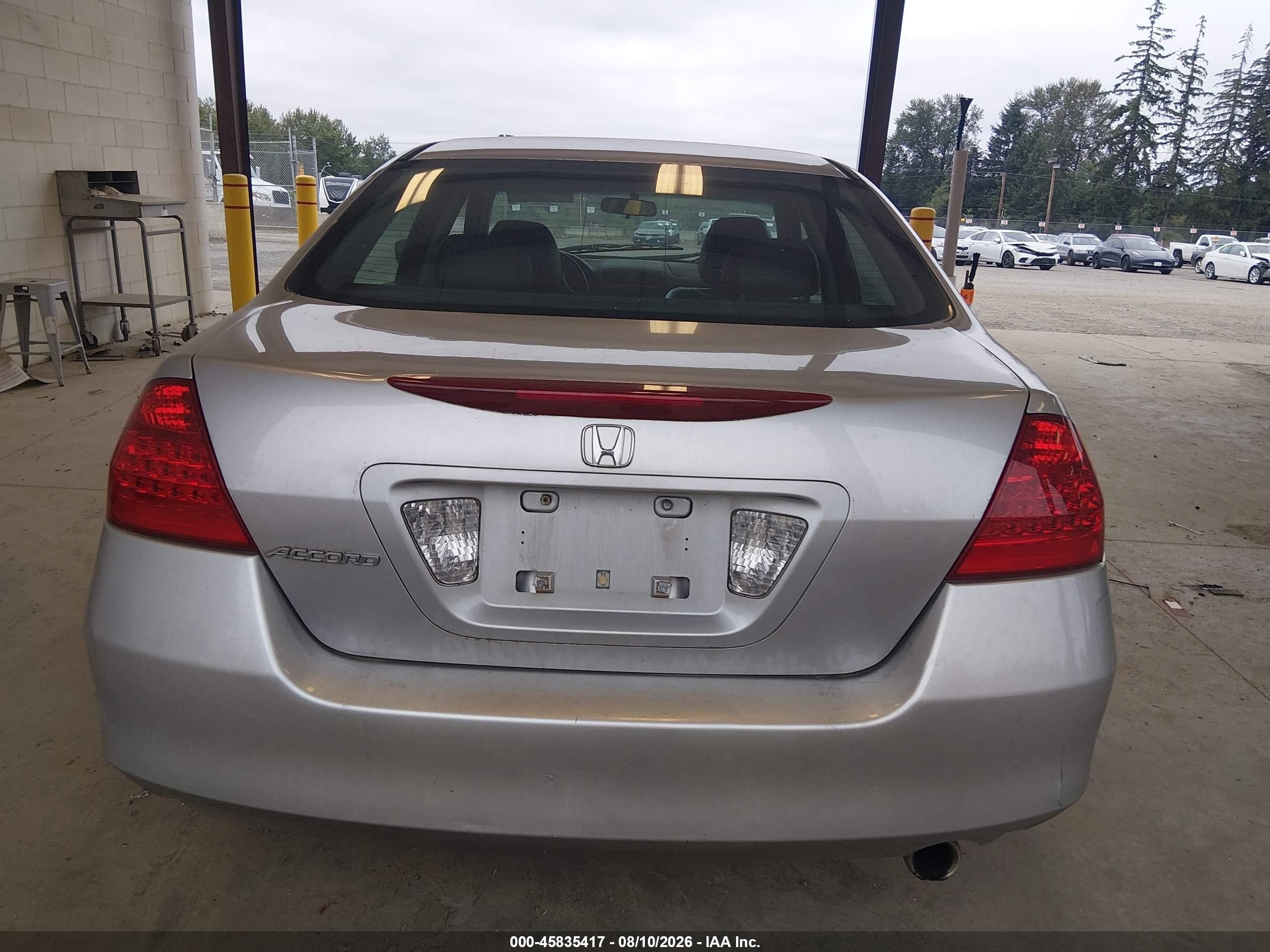 2007 Honda Accord 2.4 Se Silver vin: 1HGCM56387A017540