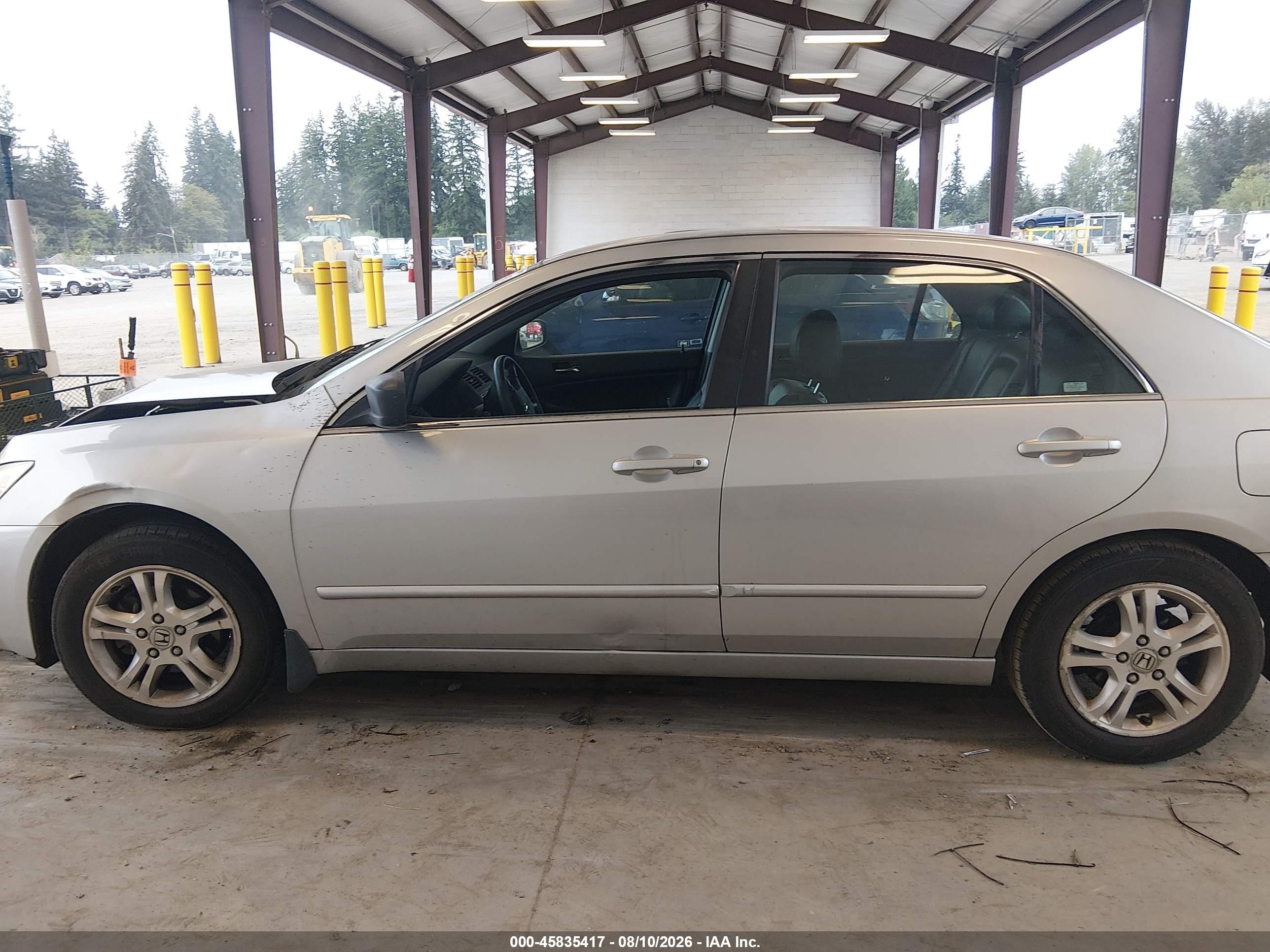 2007 Honda Accord 2.4 Se Silver vin: 1HGCM56387A017540