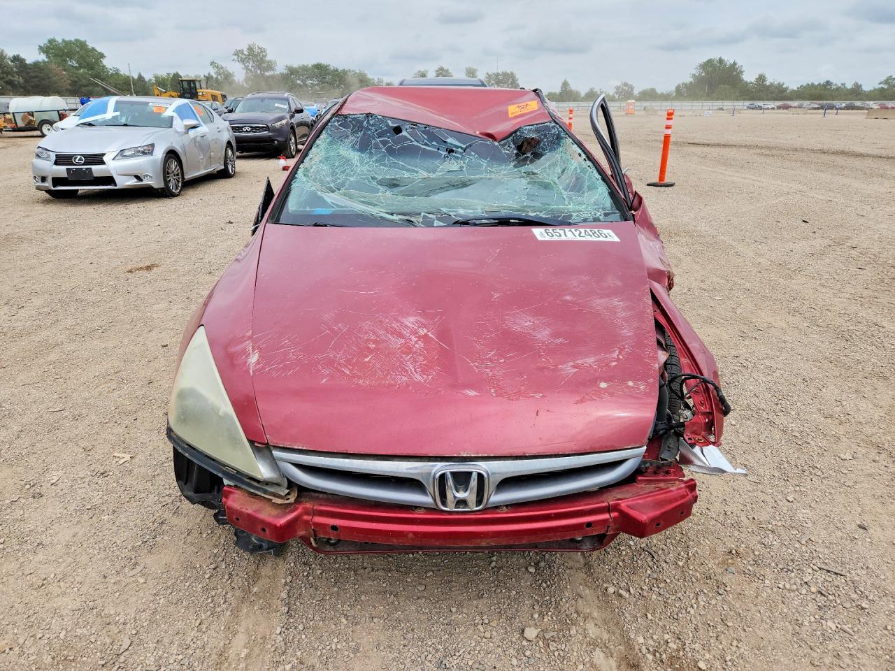 2007 Honda Accord Se Red vin: 1HGCM56387A023550