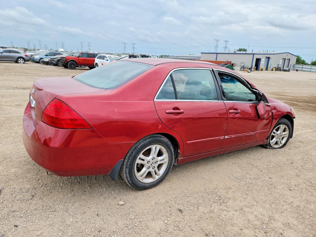 2007 Honda Accord Se Red vin: 1HGCM56387A023550