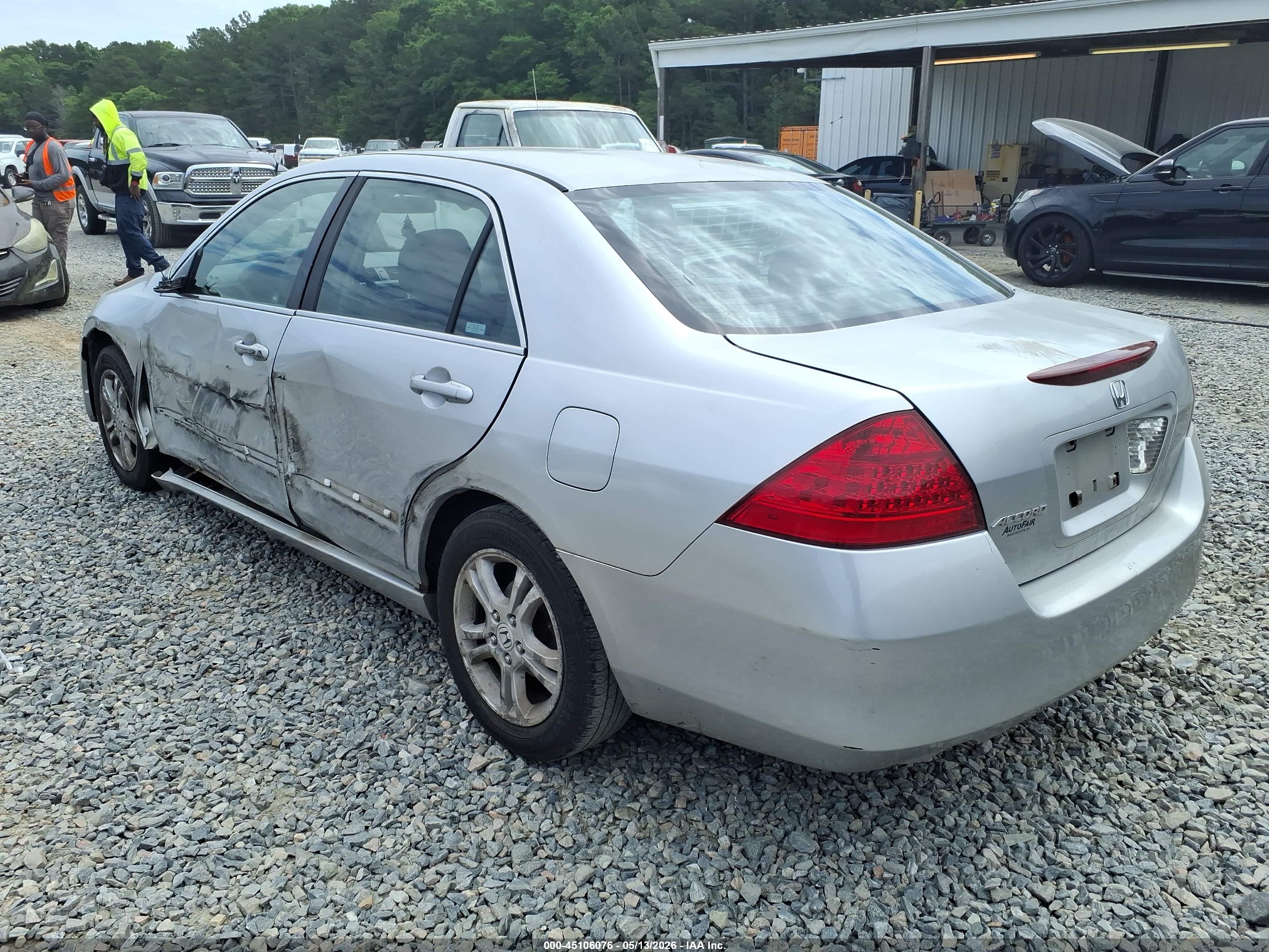 2007 Honda Accord 2.4 Se Silver vin: 1HGCM56387A027291