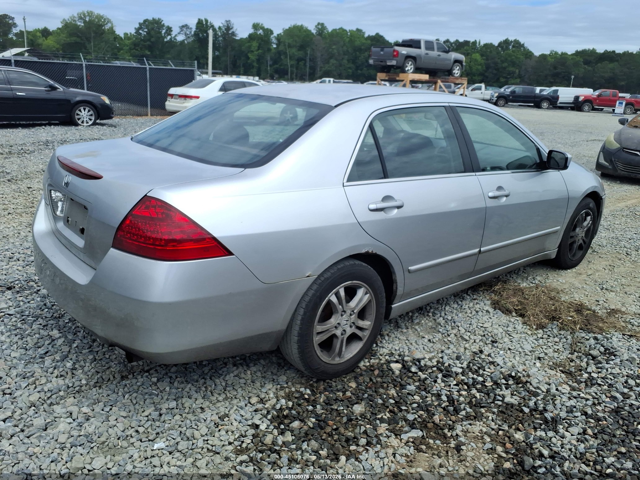 2007 Honda Accord 2.4 Se Silver vin: 1HGCM56387A027291