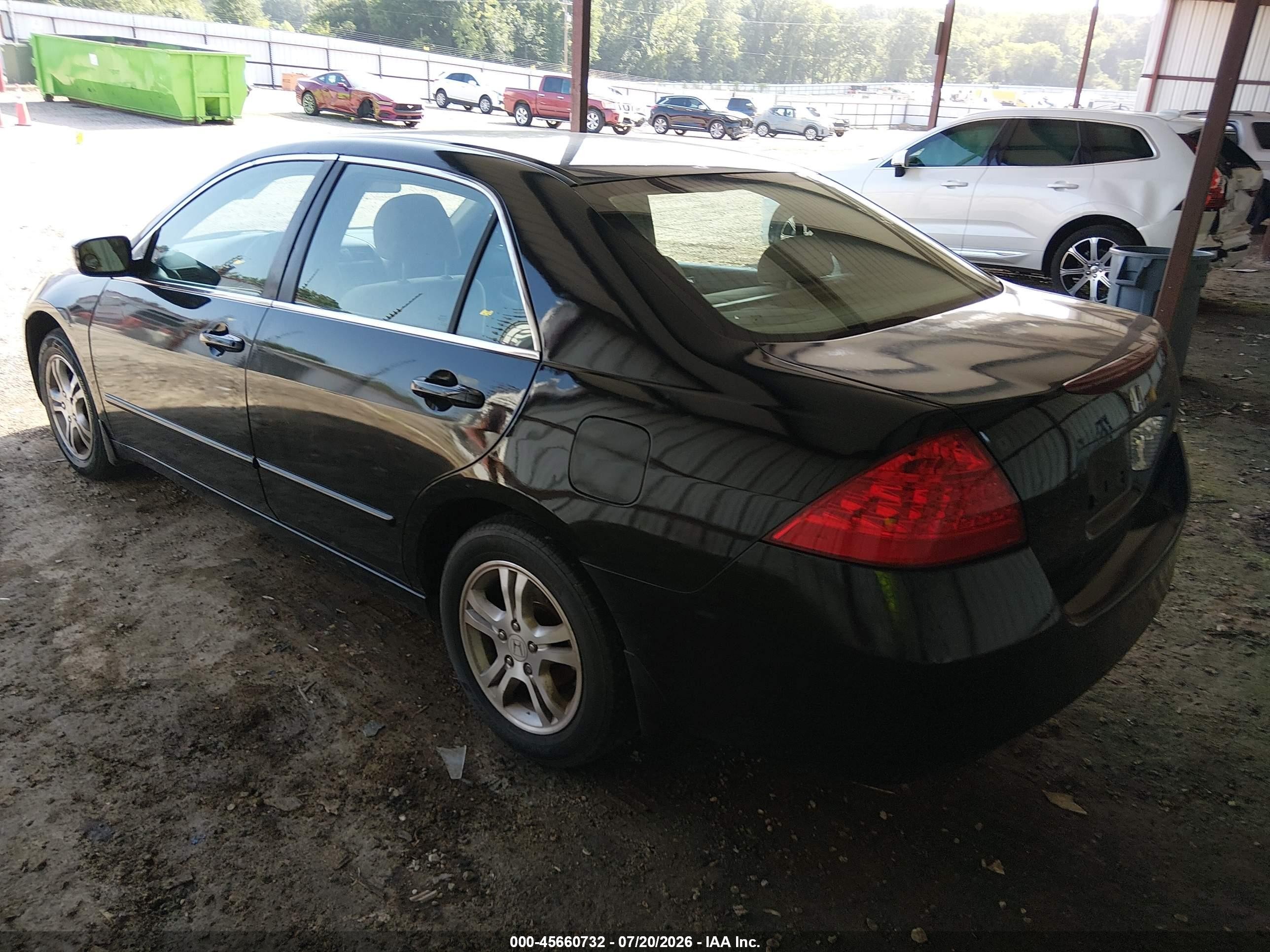 2007 Honda Accord 2.4 Se Black vin: 1HGCM56387A065216