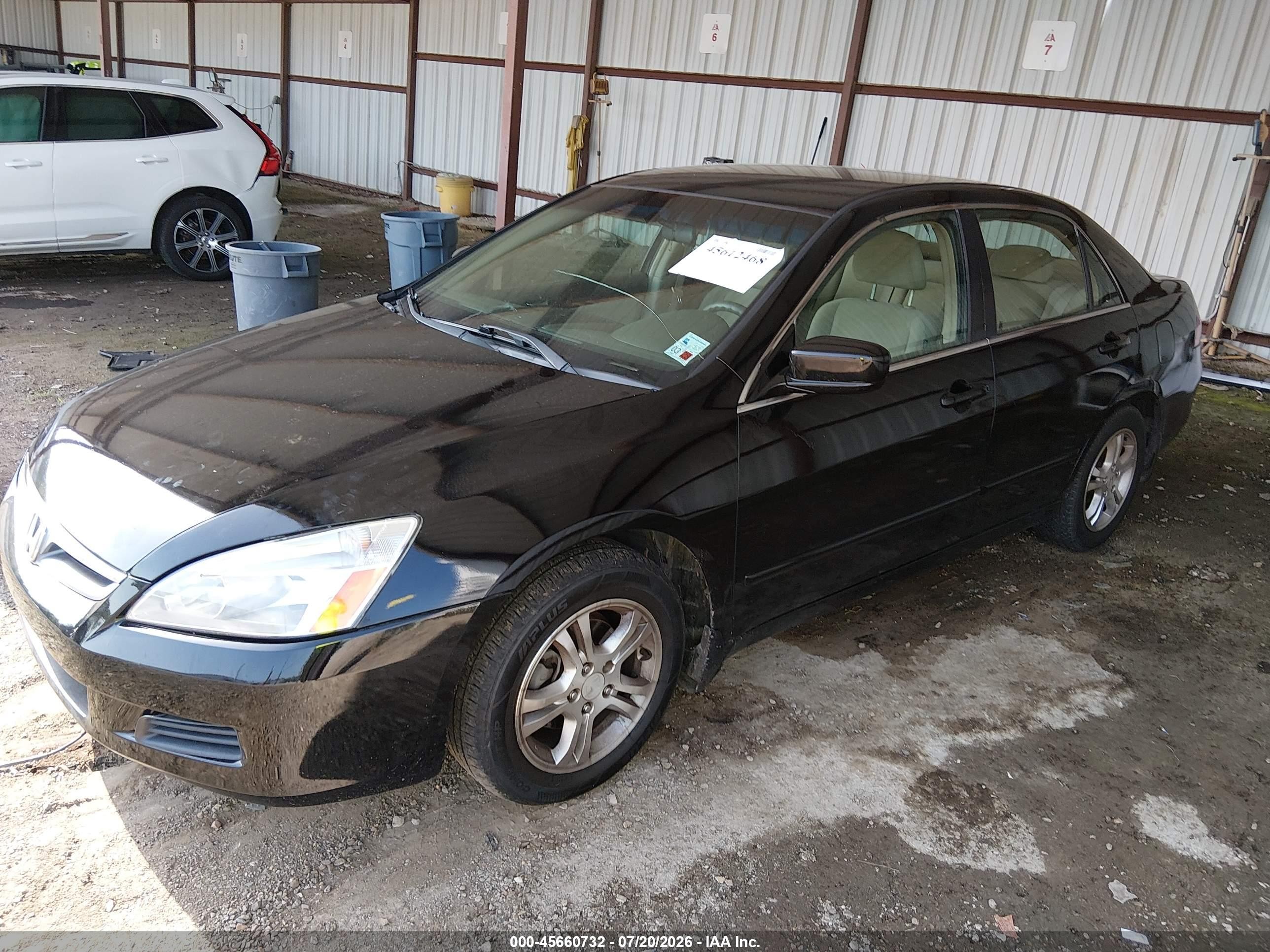 2007 Honda Accord 2.4 Se Black vin: 1HGCM56387A065216