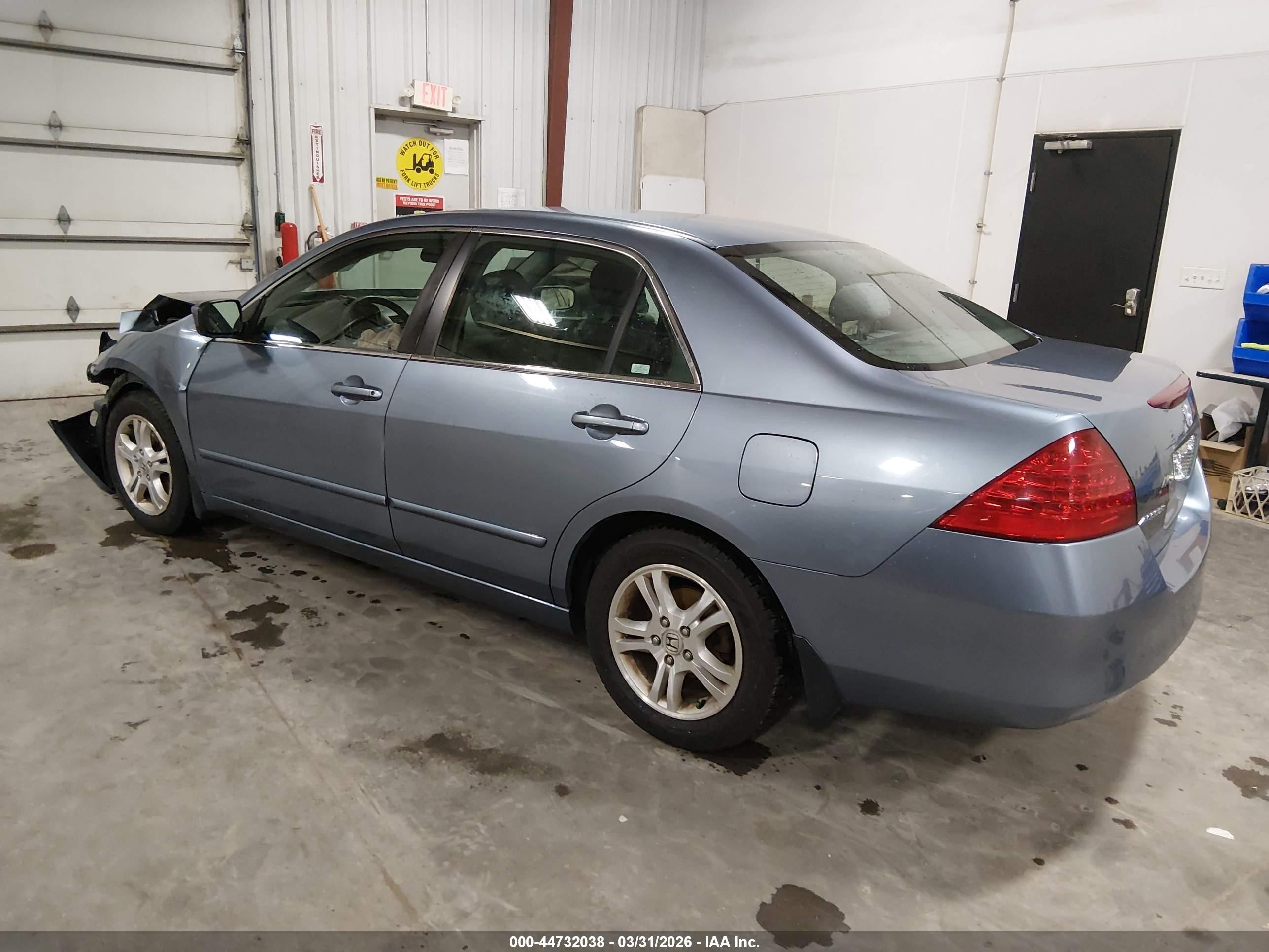 2007 Honda Accord 2.4 Se Blue vin: 1HGCM56387A077642
