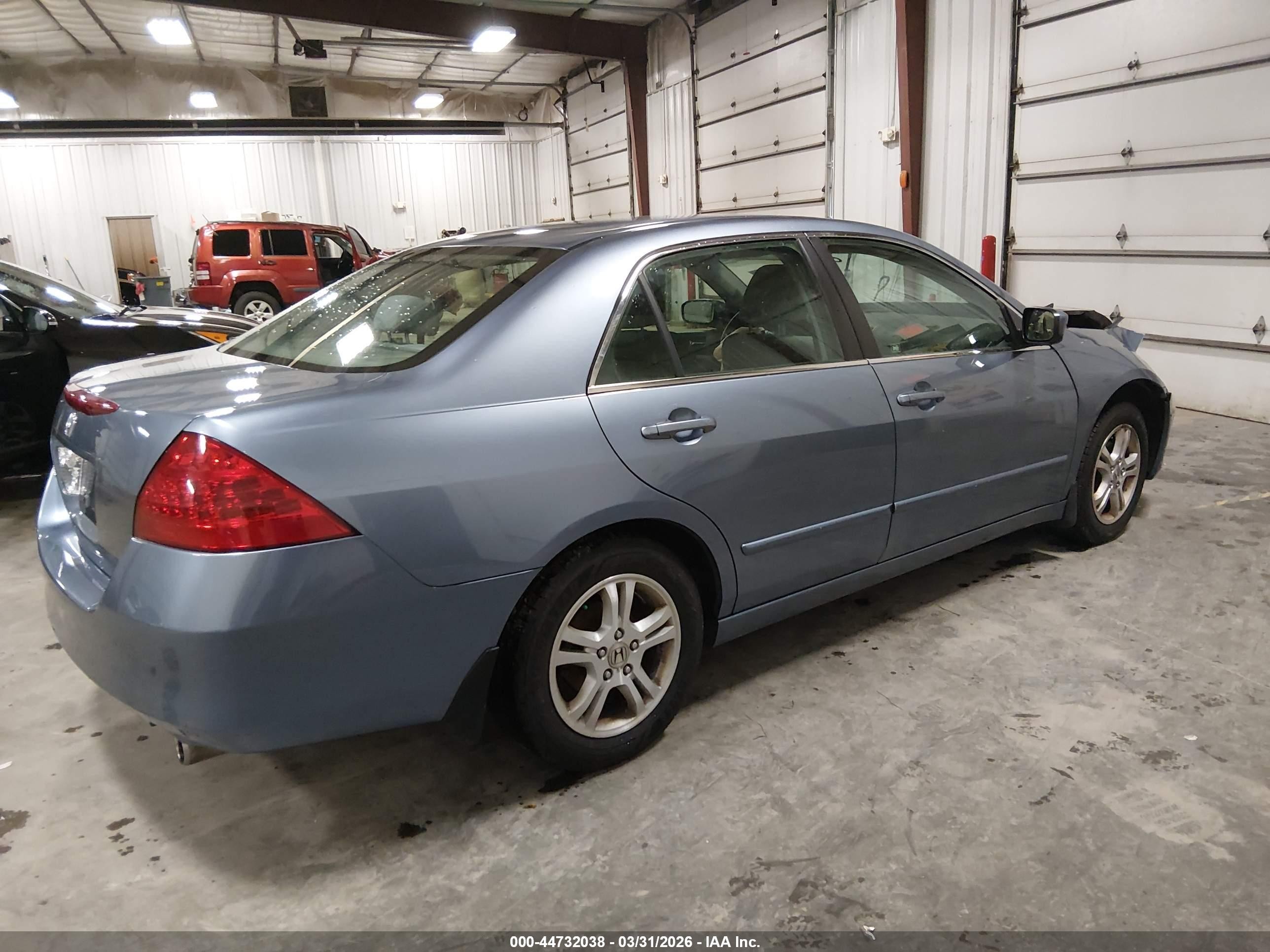 2007 Honda Accord 2.4 Se Blue vin: 1HGCM56387A077642
