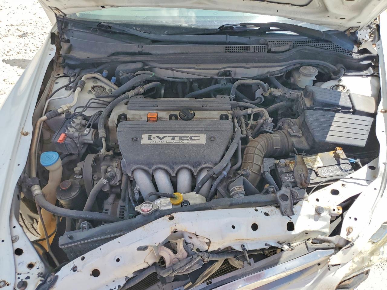 2007 Honda Accord White vin: 1HGCM56387A120358