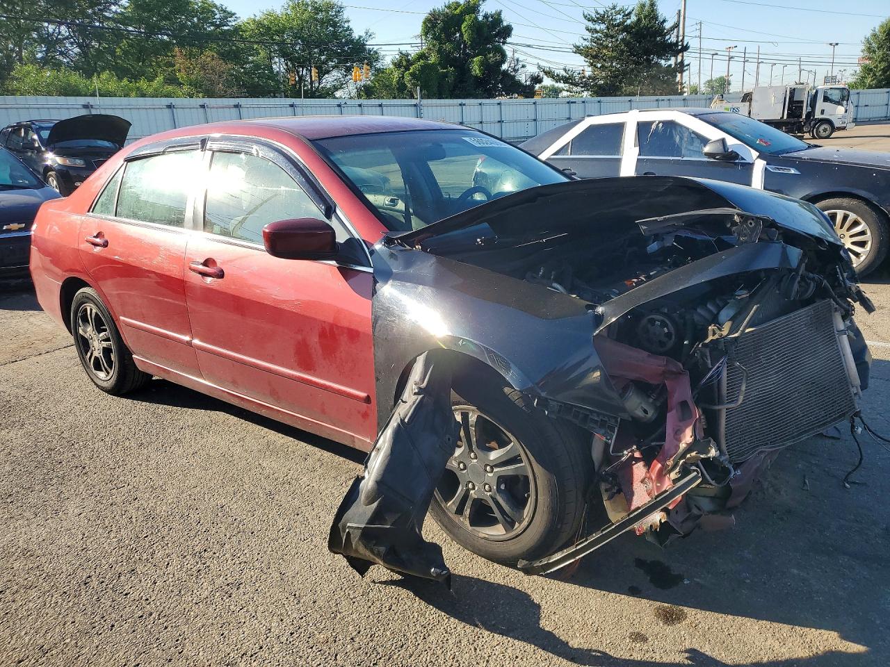 2007 Honda Accord Se Maroon vin: 1HGCM56387A194637