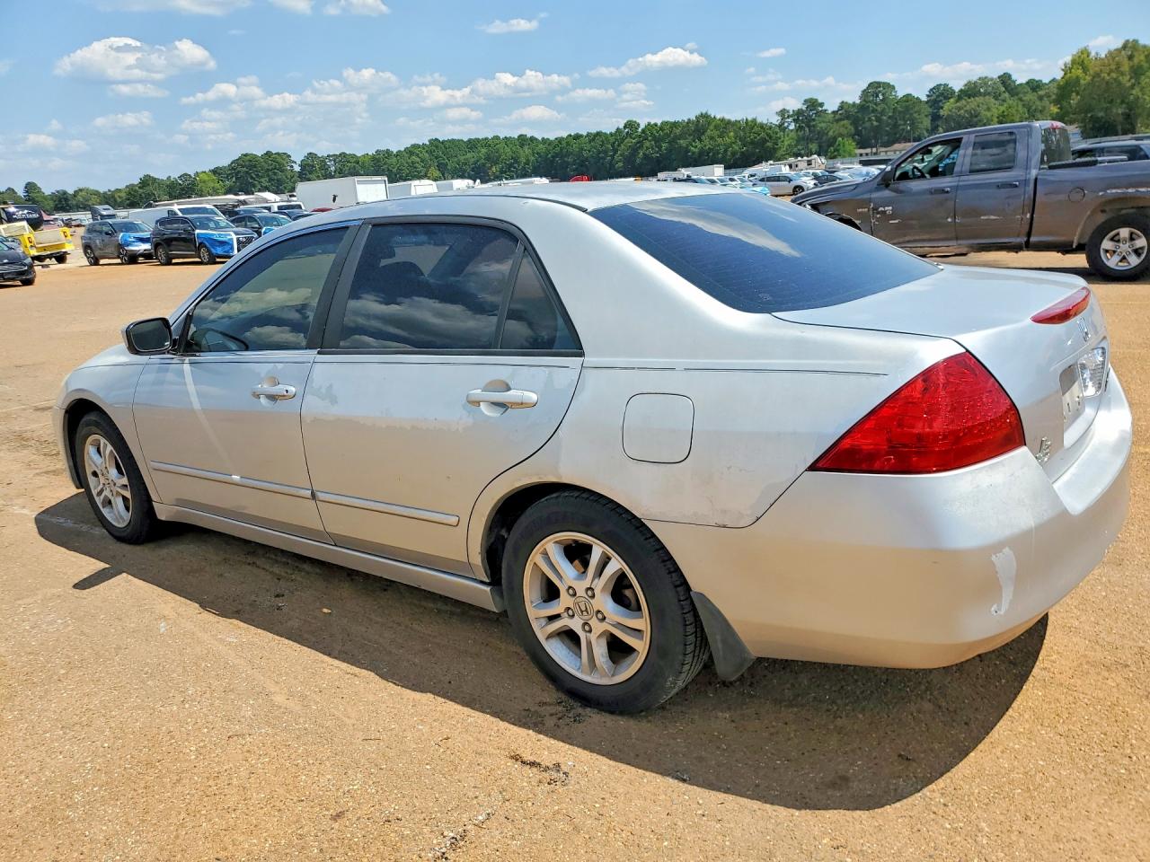 2007 Honda Accord Se Silver vin: 1HGCM56387A213817